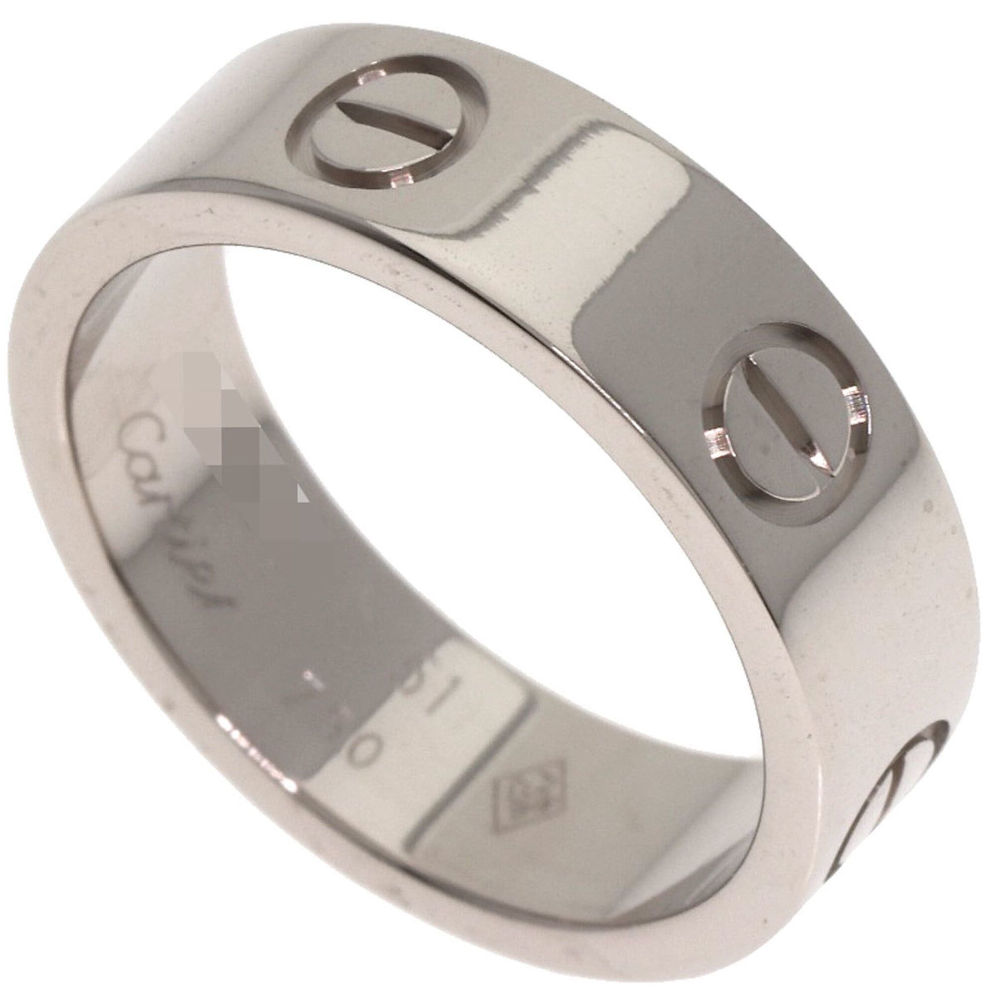 Cartier Cartier Love Ring #51, 18K White Gold, Women's Ring, CARTIER Size ONE SIZE - 1 Thumbnail
