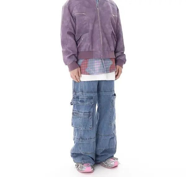 VIBE Retro washed distressed multi-pocket cargo jeans Size US 31 - 6 Thumbnail