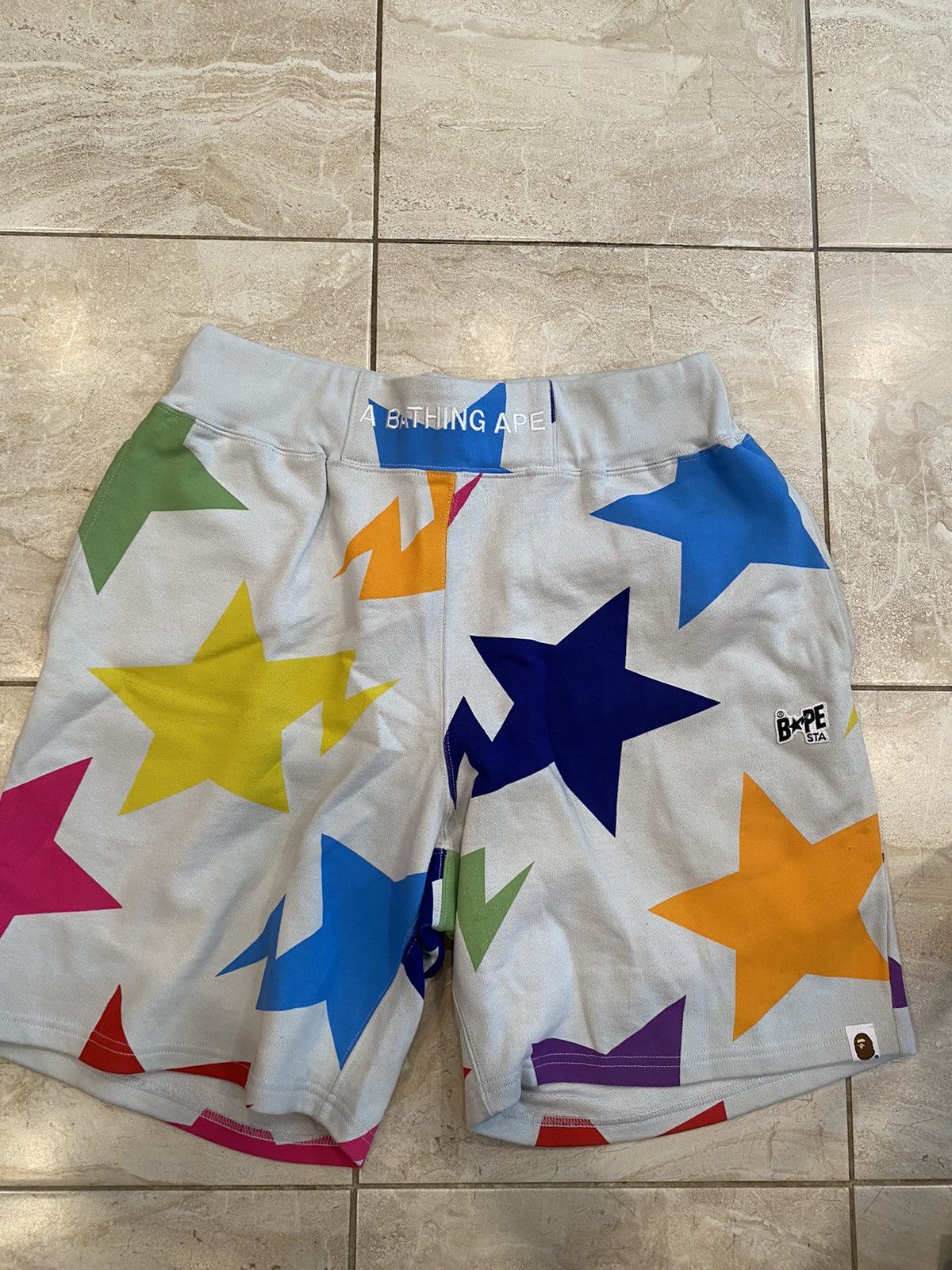 Bape Sta Pattern Wide Fit Sweat Shorts Size US 32 / EU 48 - 1 Thumbnail