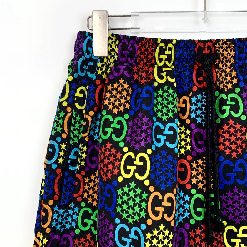 Gucci Gucci Color-blocking double G pattern full print mulberry s Size US 28 / EU 44 - 3 Thumbnail
