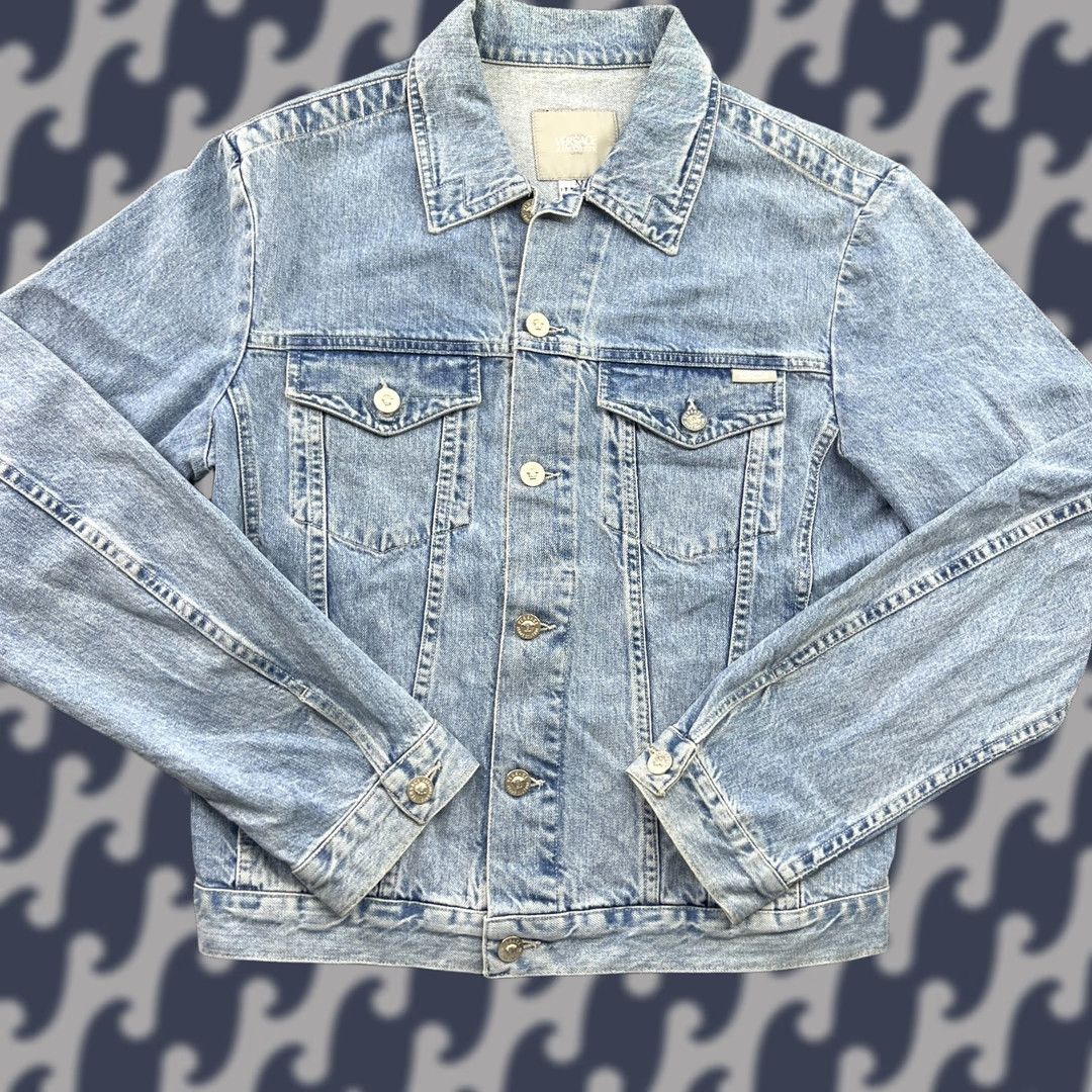 Versace Jeans Couture VINTAGE Versace Jeans Couture Womens Denim Jacket M Blue Medusa Buttons Jeans Couture Jacket Womens Blue Size 32" / US 10 / IT 46 - 1 Thumbnail