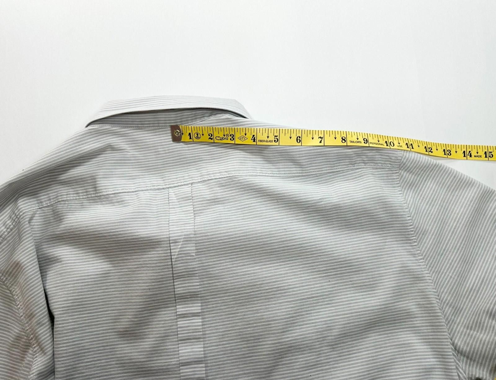 DKNY DKNY 100% Cotton Striped Button Up Shirt Gray Mens 2XL Size US XXL / EU 58 / 5 - 6 Thumbnail