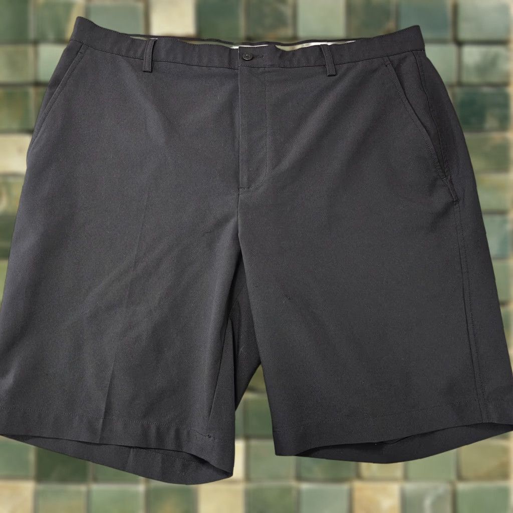 Footjoy FootJoy Shorts Mens 40 Black Flat Front Performance Chino Stretch Golf 9" Inseam Size US 40 / EU 56 - 1 Thumbnail