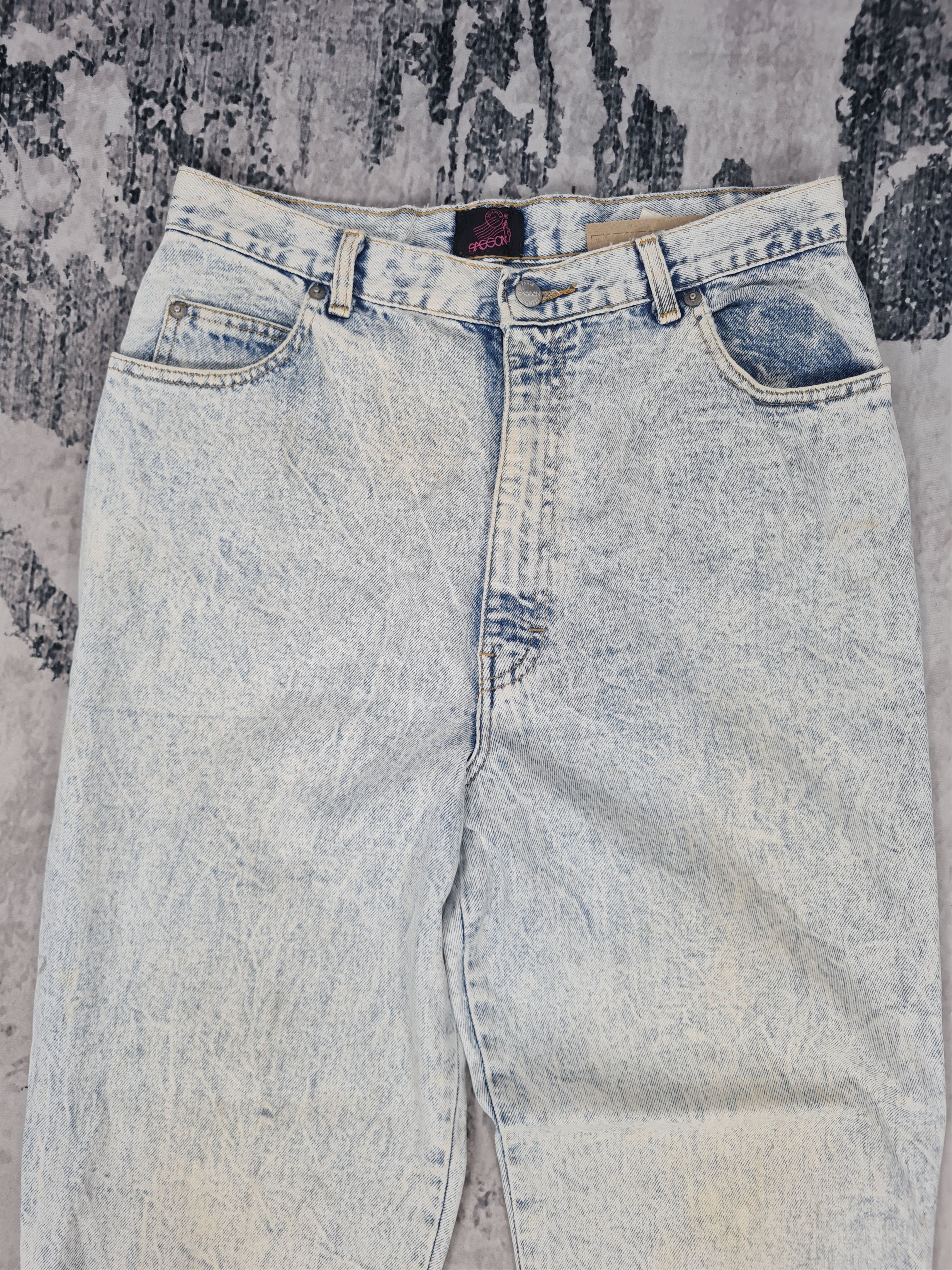 Japanese Brand Vtg SASSON Carrot Cut Faded Jeans Size 31x29.5 JB0145 Size 31" - 7 Thumbnail