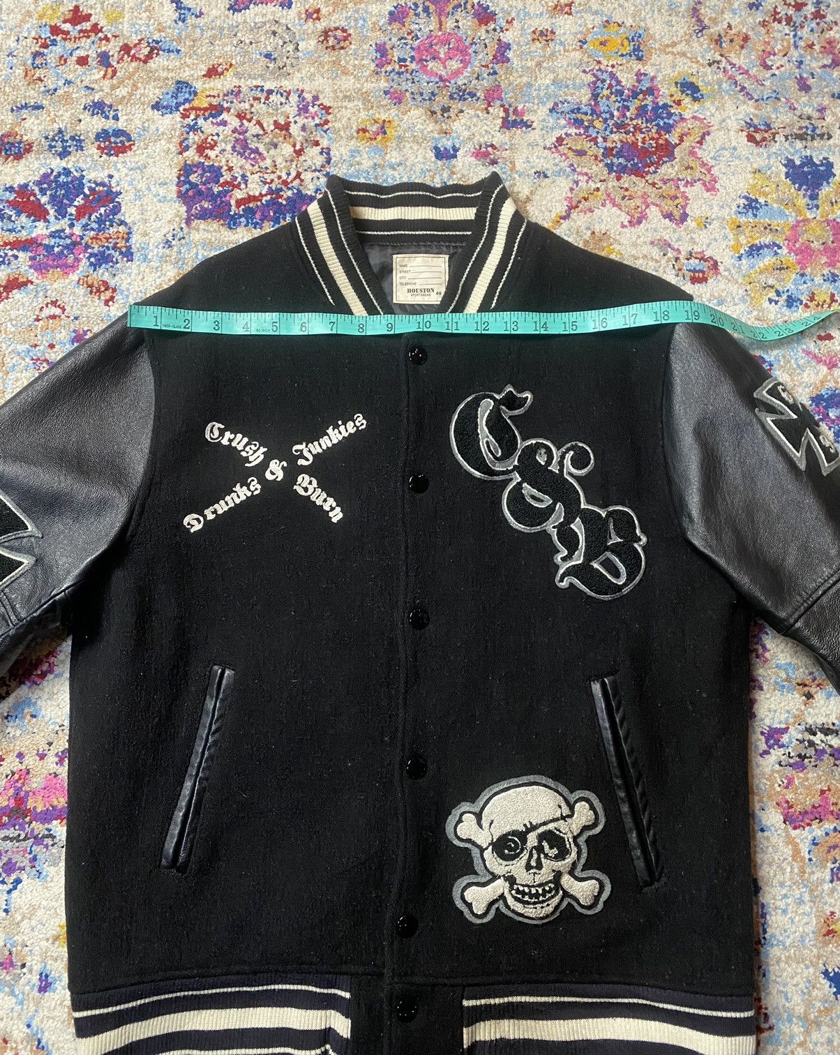 Japanese Brand Vintage 90s Crush & Burn Full Grain Leather Bomber Jackets Size US L / EU 52-54 / 3 - 13 Thumbnail