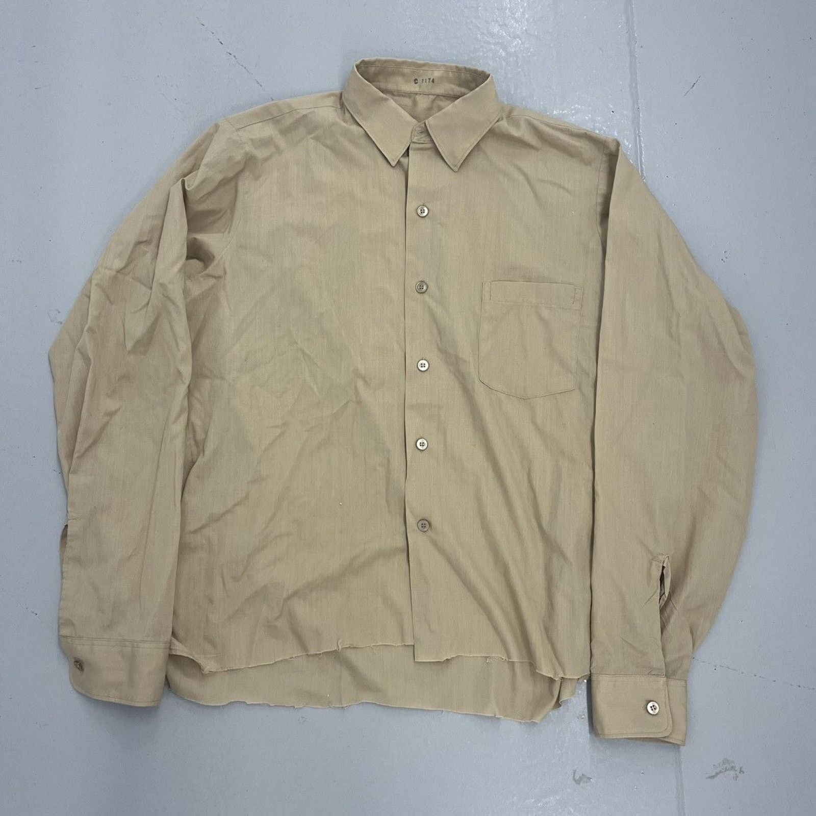 Other Vintage 60s Tan Boxy Polyester Work Shirt Size US M / EU 48-50 / 2 - 1 Thumbnail