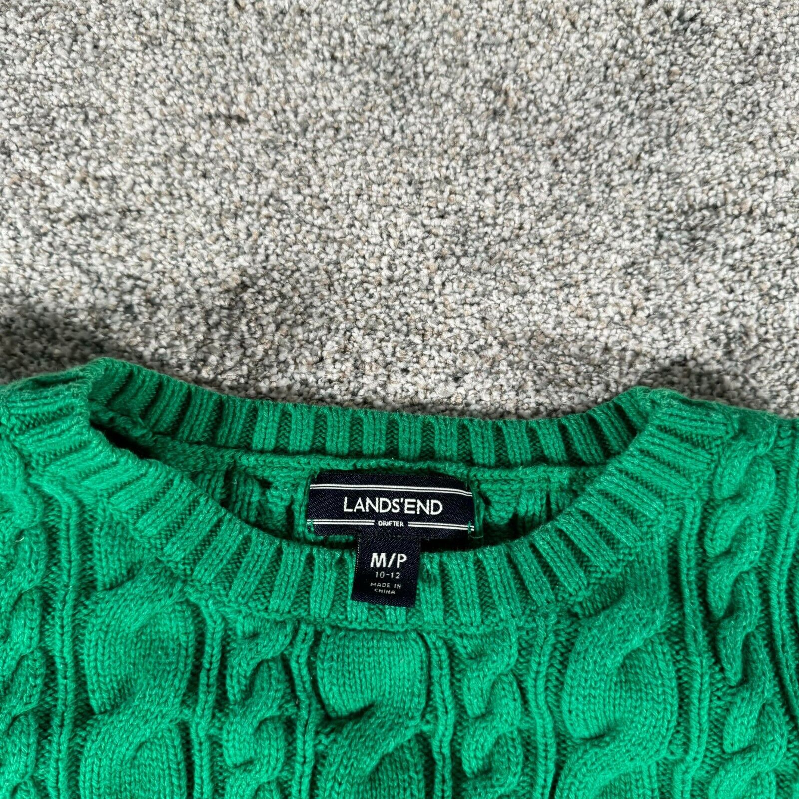 Lands' End Lands End Drifter Sweater Women M Cable Knit Academia Preppy Size M / US 6-8 / IT 42-44 - 3 Thumbnail