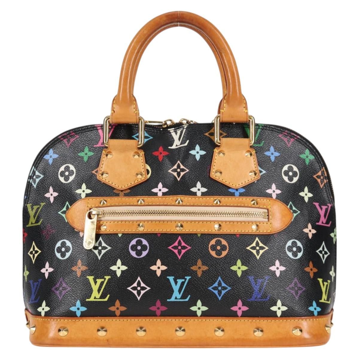 Louis Vuitton LOUIS VUITTON Monogram Multicolor Alma Hand Bag Black M92646 Size ONE SIZE - 13 Thumbnail