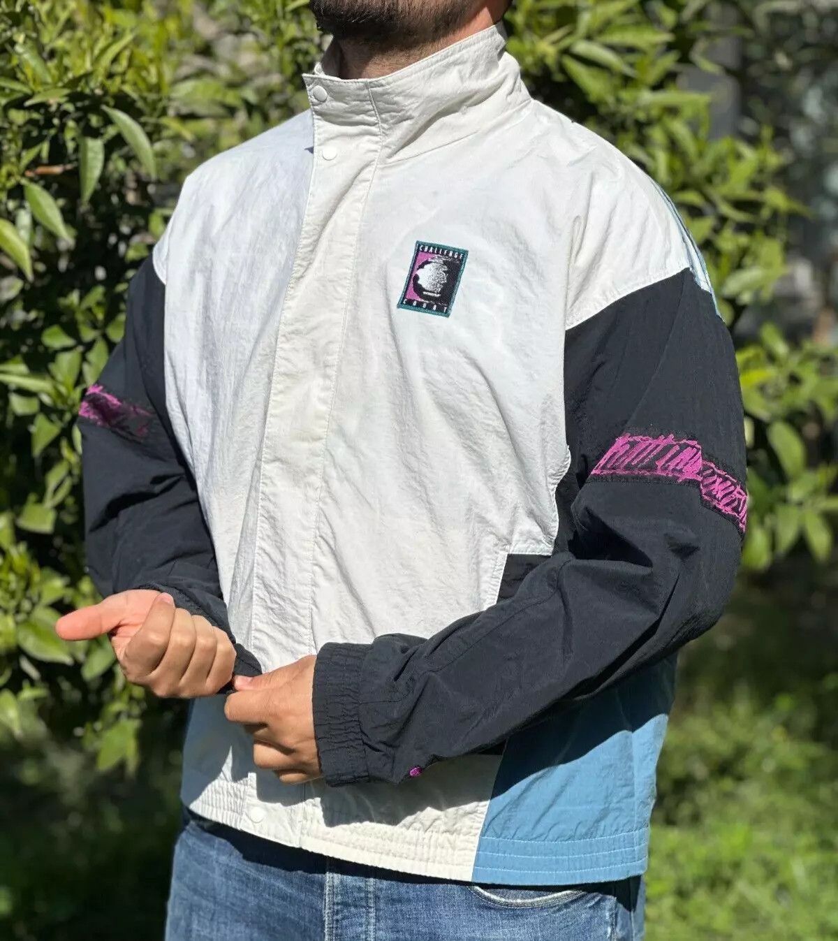 Nike Archive 90's Nike Challenge Court Windbreaker Size L Swoosh Size US L / EU 52-54 / 3 - 1 Thumbnail