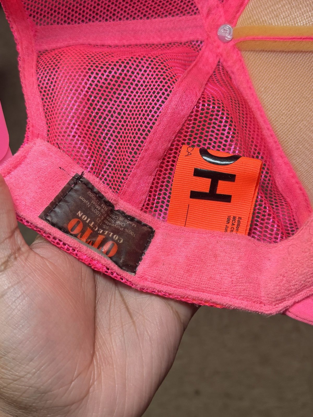 Off-White Virgil Abloh Off White MCA Trucker Hat Pink Size ONE SIZE - 3 Thumbnail