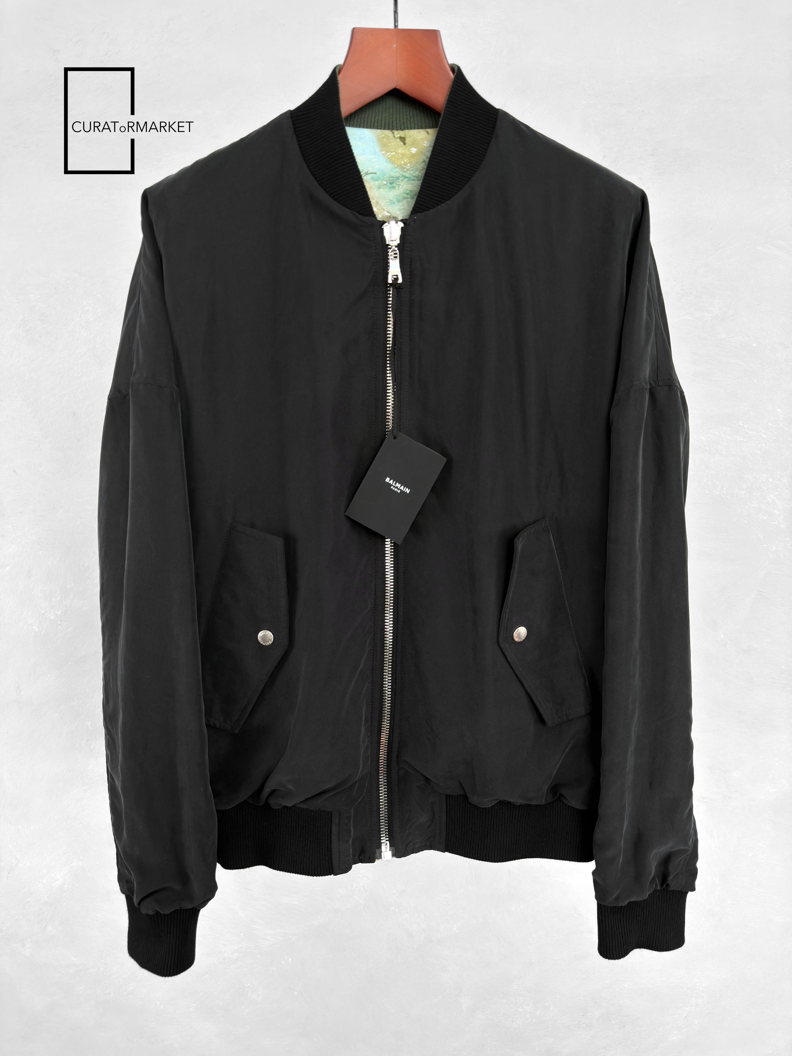 Balmain EU46 Relaxed Art Sky Print Reversible Embossed Logo Zip SS23 Size US S / EU 44-46 / 1 - 10 Thumbnail
