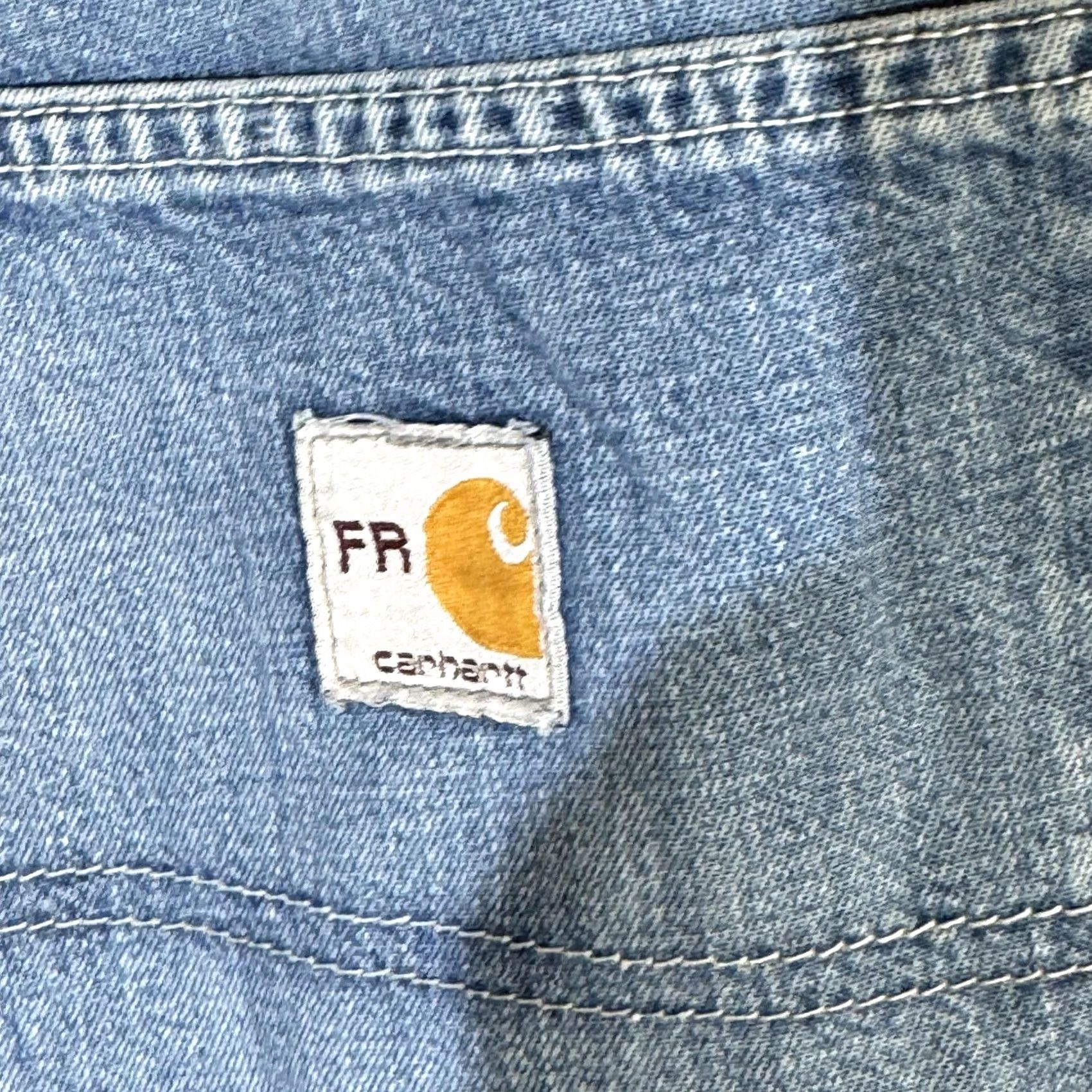 Carhartt Carhartt FR Work Jeans Mens 46x32 Denim Arc Flash CAT2 Workwear (46x32) Size US 30 / EU 46 - 3 Thumbnail