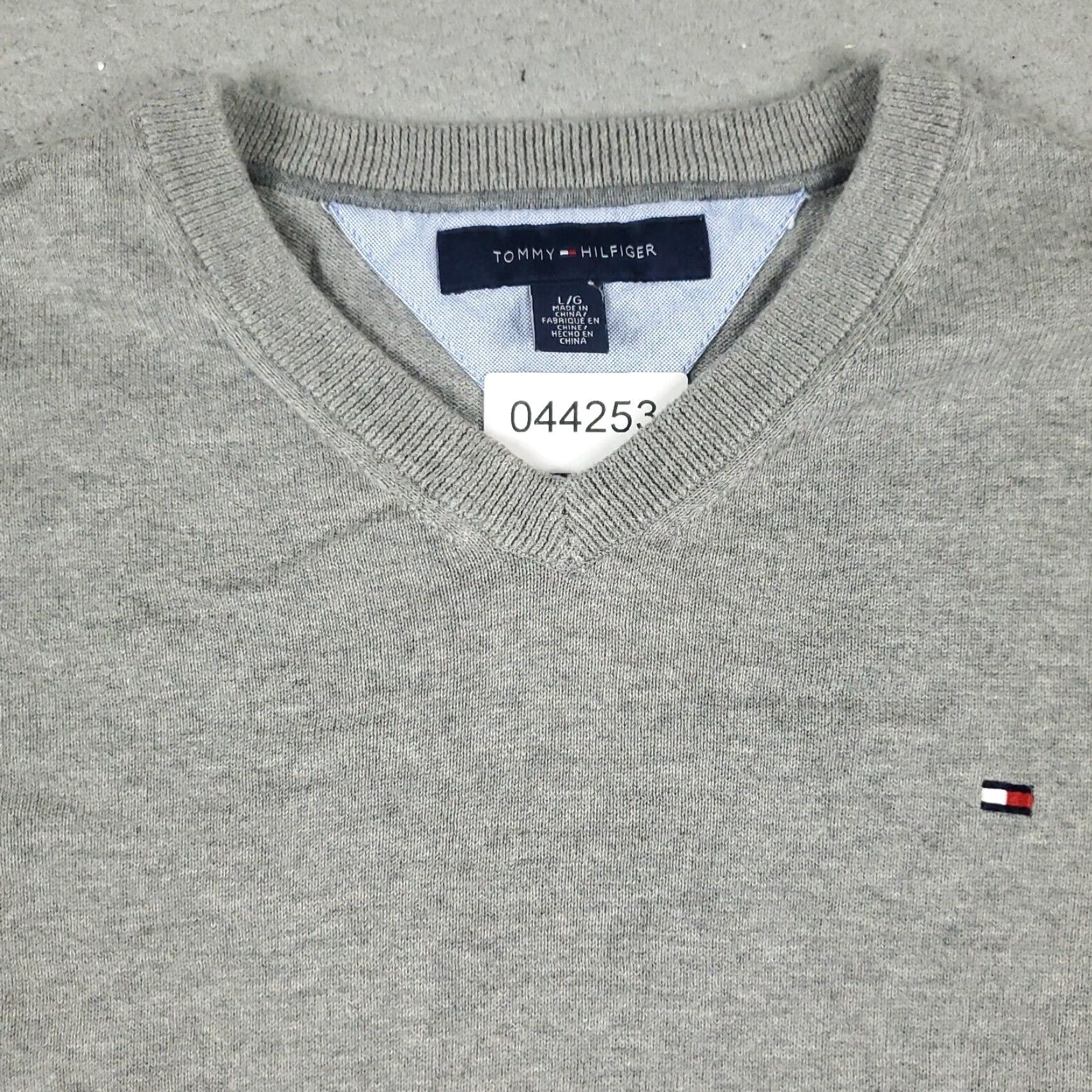 Tommy Hilfiger Tommy Hilfiger Sweater Mens Large Gray Pullover Crew Neck Casual Cotton Size US L / EU 52-54 / 3 - 2 Thumbnail
