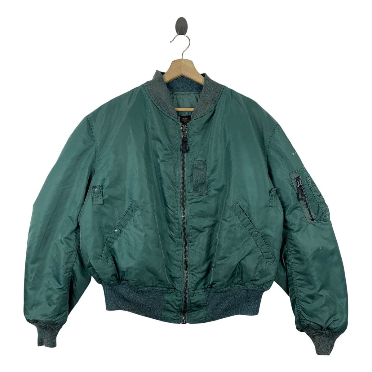 Alpha Industries × Vintage Vintage ALPHA INDUSTRIES MA-1 green Bomber jacket Size US XL / EU 56 / 4 - 1 Thumbnail