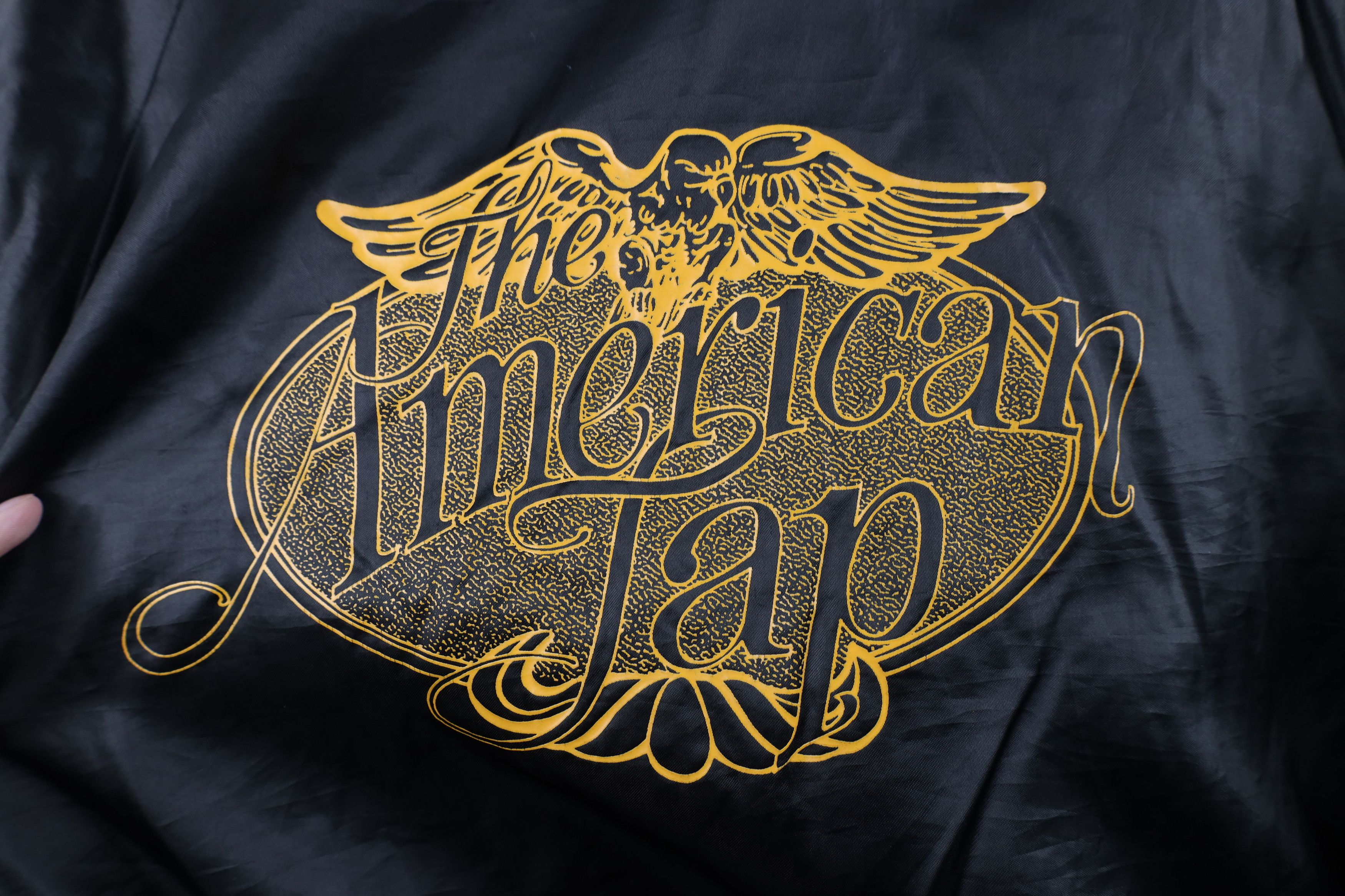 Vintage Vintage 80s American Tap Beer Satin Bomber Jacket Black USA Size L / US 10 / IT 46 - 11 Thumbnail