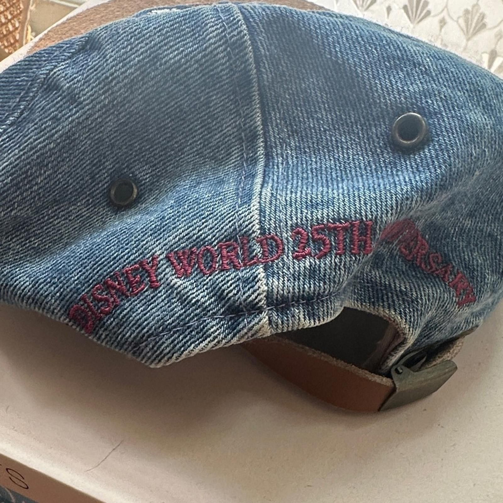 Disney Vintage Walt Disney World 25th Anniversary Denim Hat Size ONE SIZE - 2 Thumbnail