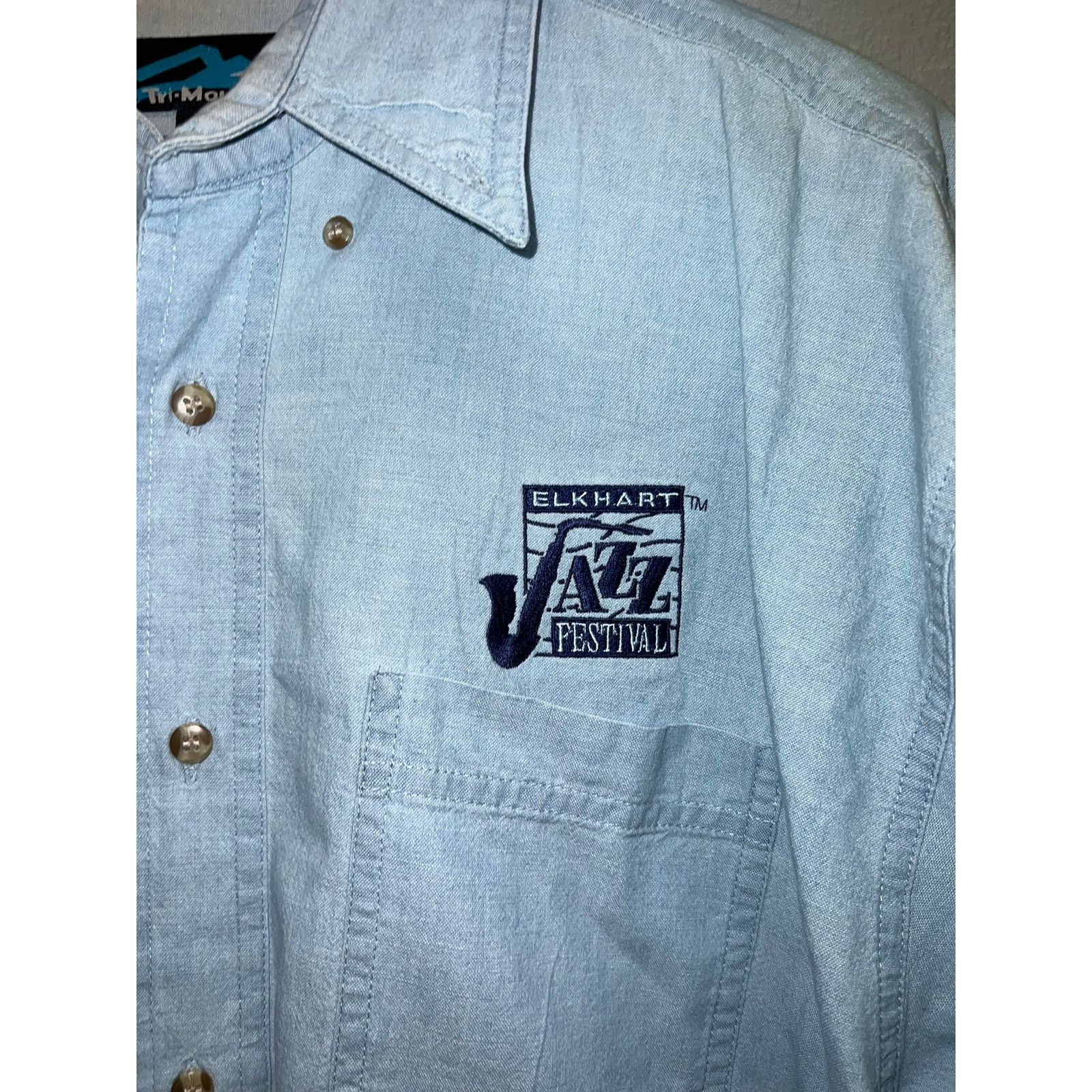 Vintage Vintage Jazz Button Up Shirt Denim Elkhart Festival Medium Size US M / EU 48-50 / 2 - 3 Thumbnail