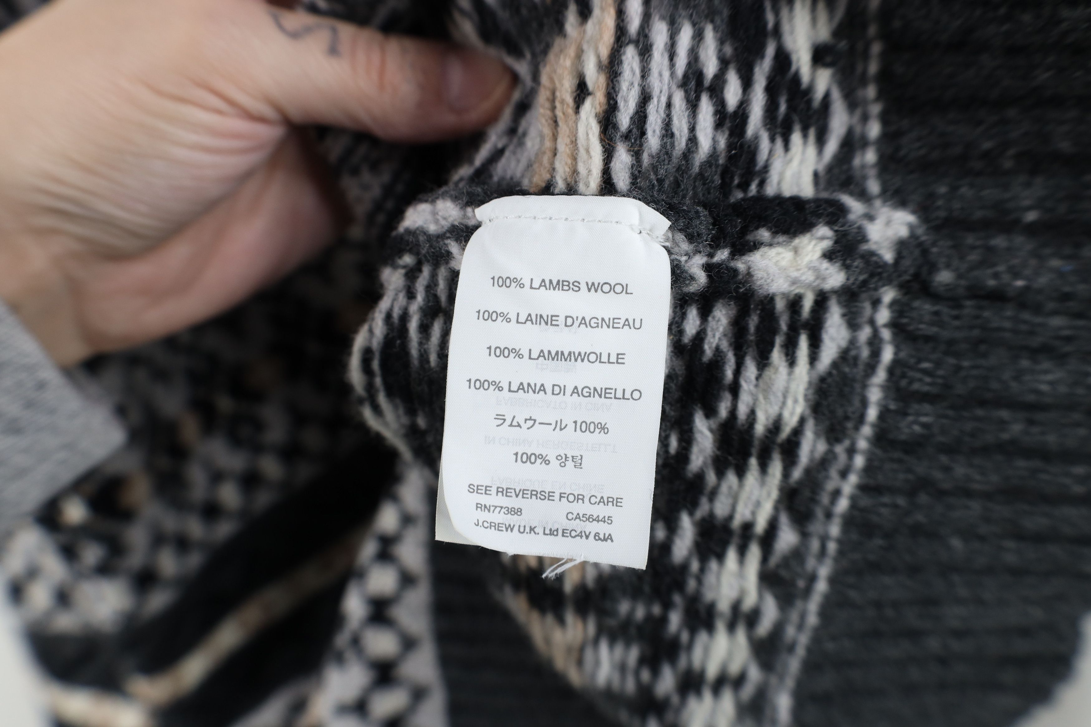 J.Crew J Crew Lambswool Knit Fair Isle Nordic Crewneck Sweater Size L / US 10 / IT 46 - 6 Thumbnail