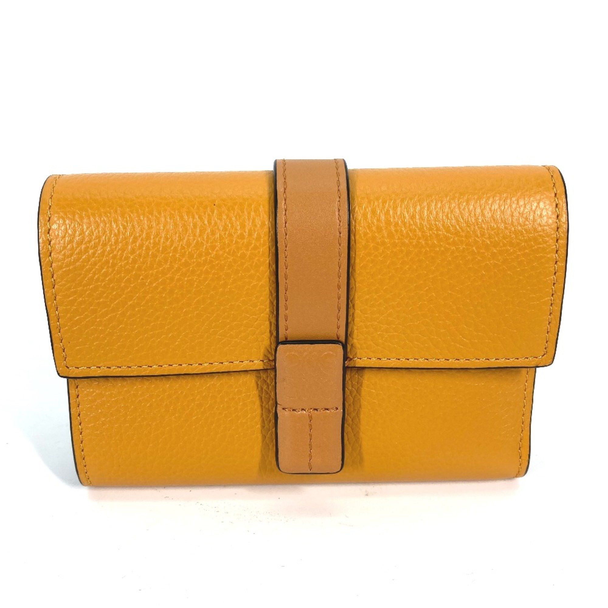 Loewe Loewe Compact wallet Trifold wallet yellow Brown Size ONE SIZE - 1 Thumbnail