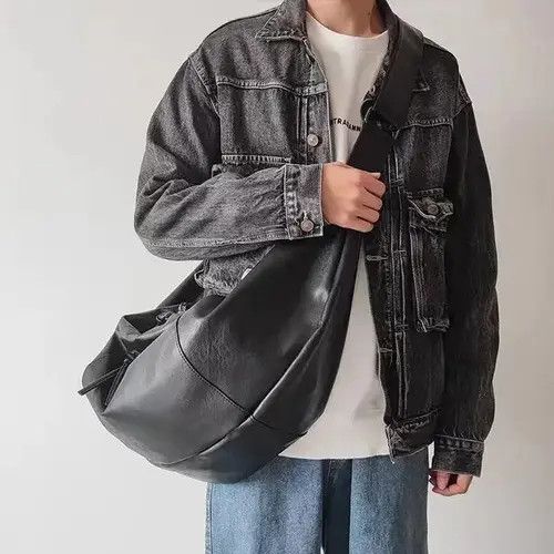 Japanese Brand Black personalized casual large-capacity crossbody bag Size ONE SIZE - 3 Thumbnail