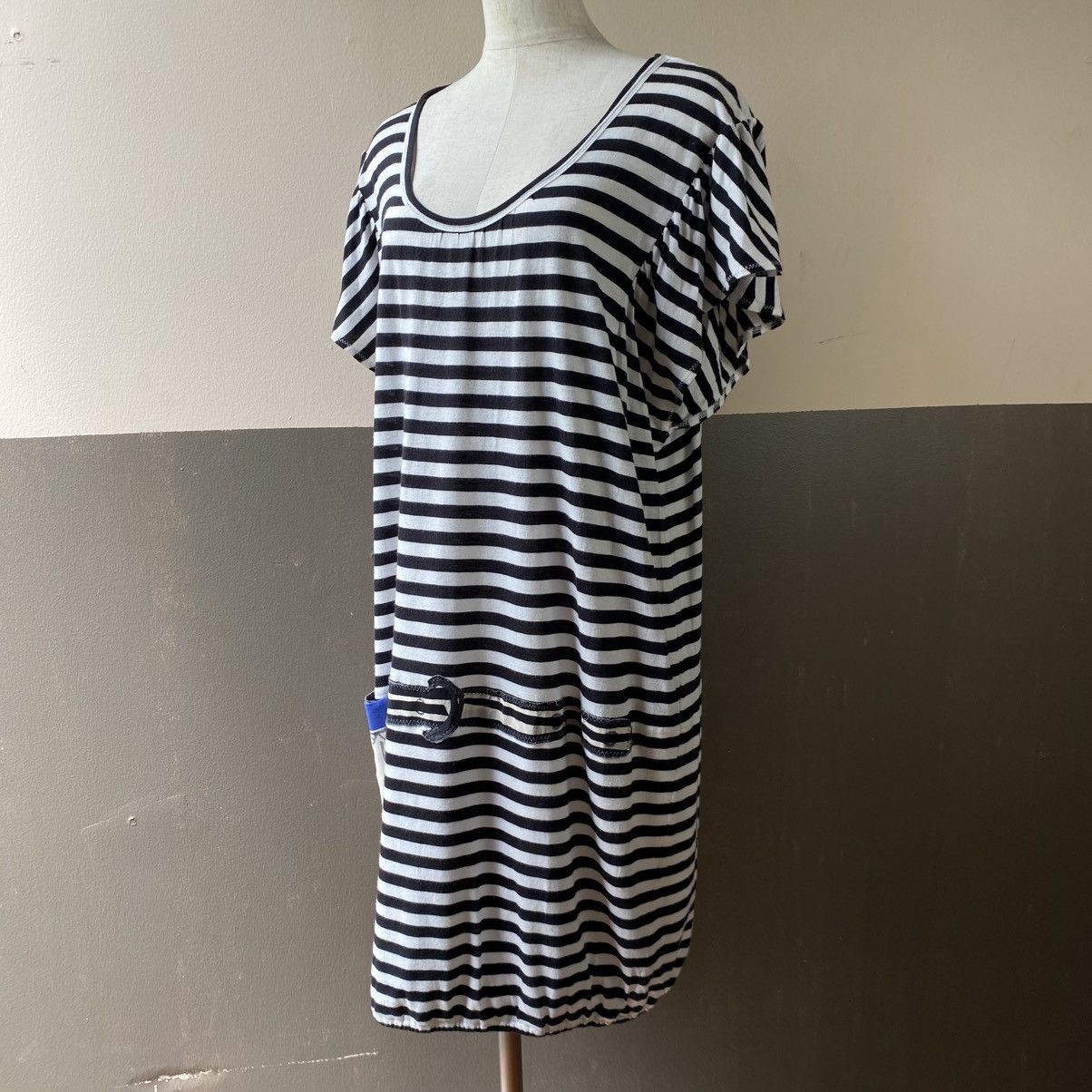 Tsumori Chisato Tsumori Chisato Striped Casual Dress with Contrast Pocket Size XS / US 0-2 / IT 36-38 - 16 Thumbnail