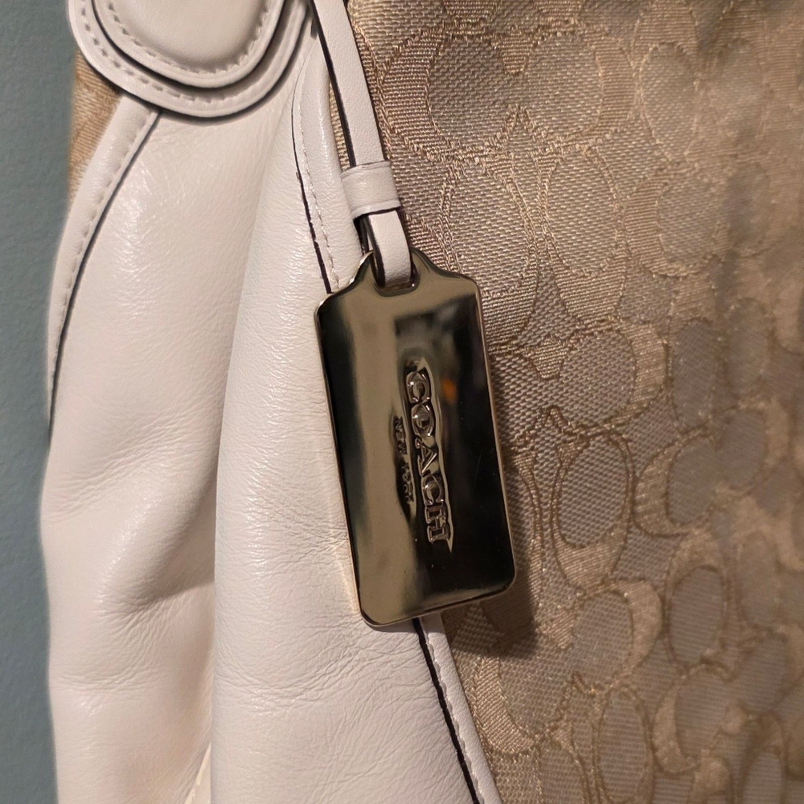 Coach Coach Edie 31 Shoulder Bag Signature Jacquard/Cream Leather Size ONE SIZE - 5 Thumbnail