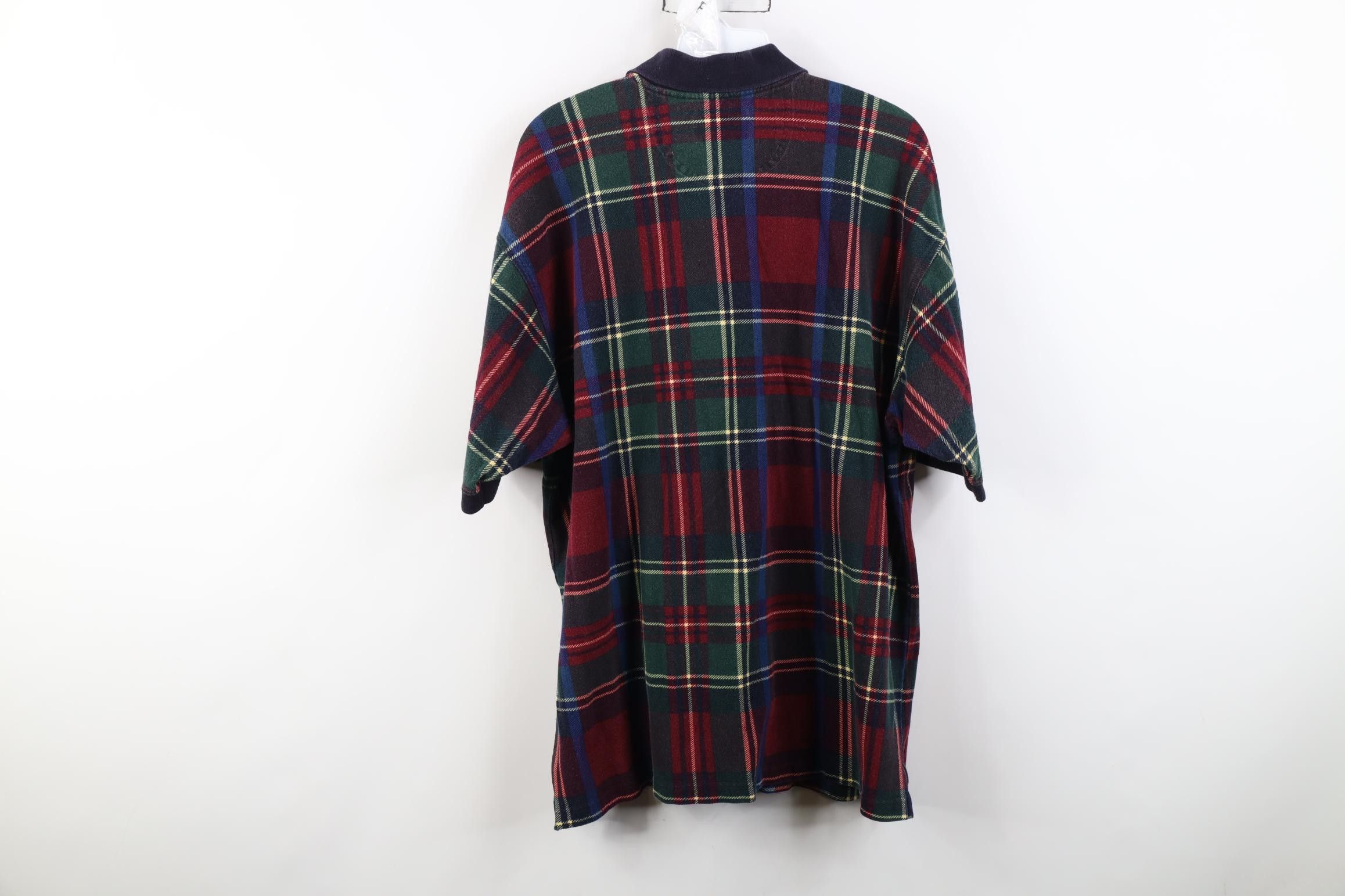 Vintage Vintage 90s Streetwear Plaid Collared Golf Polo Shirt Cotton Size US L / EU 52-54 / 3 - 8 Thumbnail