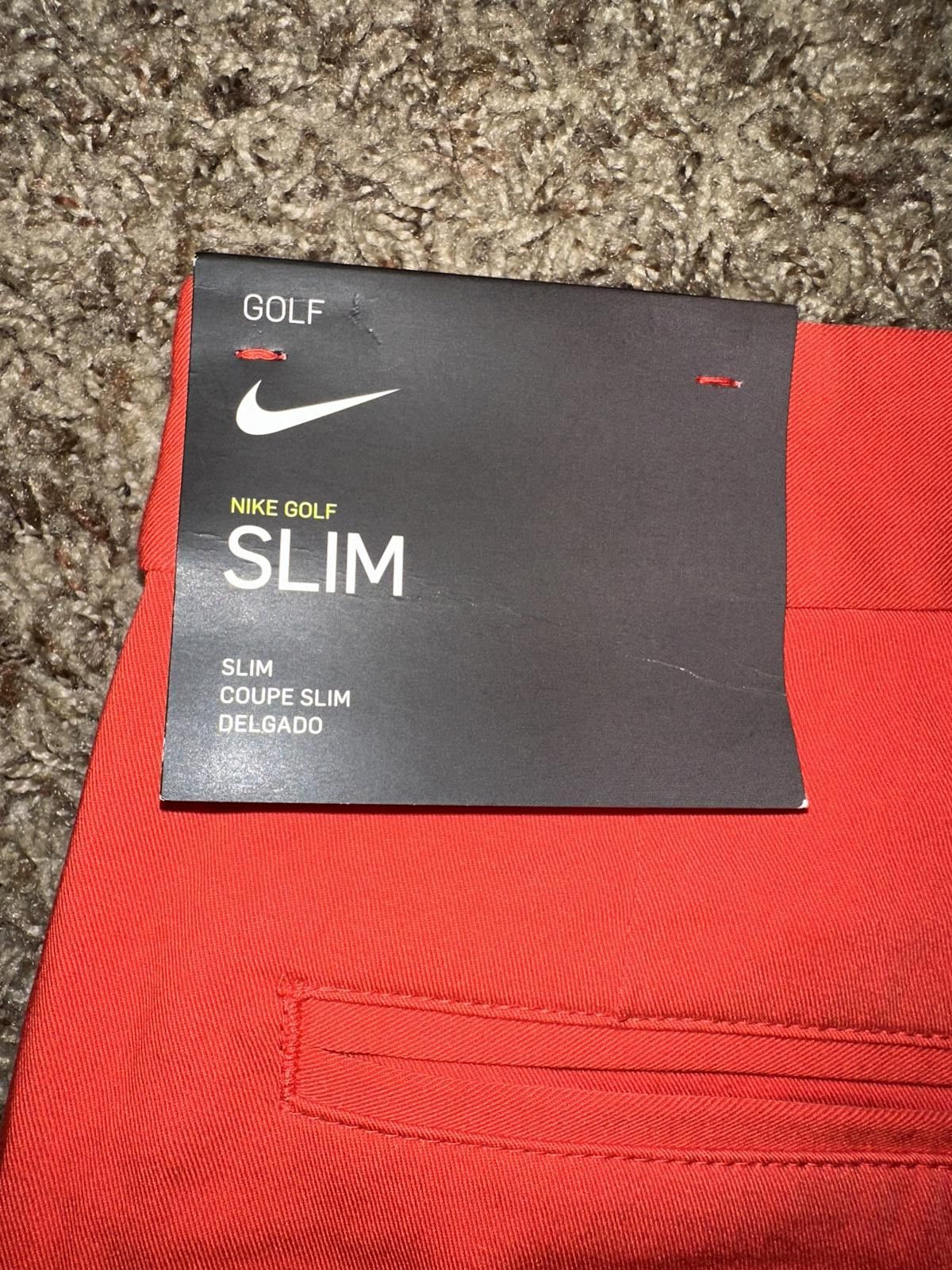 Nike Nike Golf Womens Slim Crop Orange/Red Capri Pants Sample Size 27" / US 4 / IT 40 - 8 Thumbnail