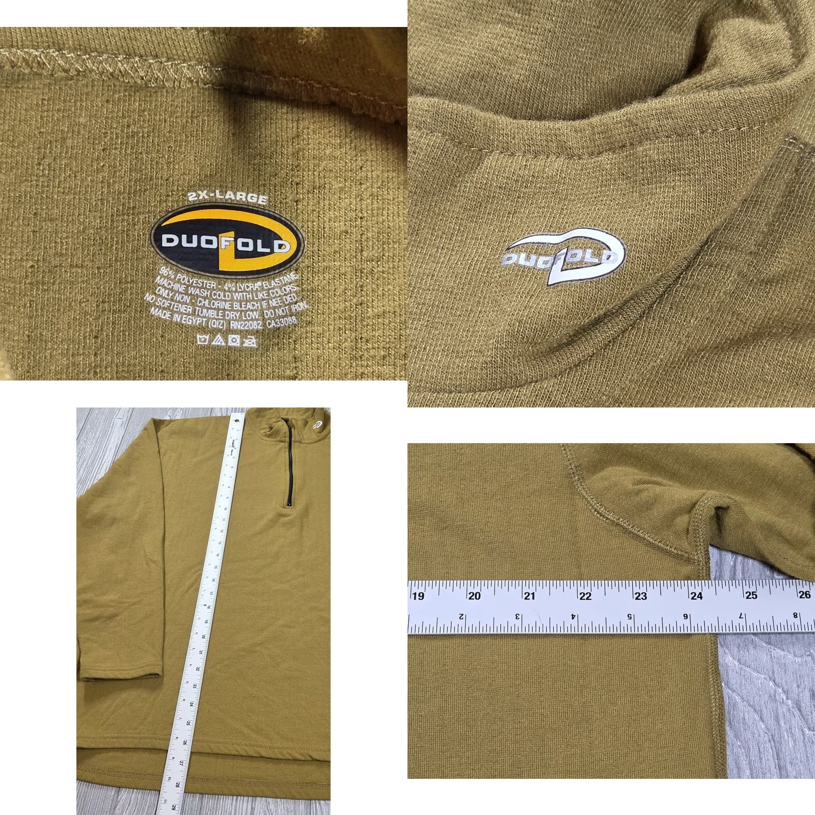 Doublet Duofold Pullover 1/4 Zip Dark Beige Long Sleeve 2XL Mock Neck Fleece Logo Embroidered Casual Sleeve Men’s Regular Size 2XL Vintage No Size US XXL / EU 58 / 5 - 8 Thumbnail