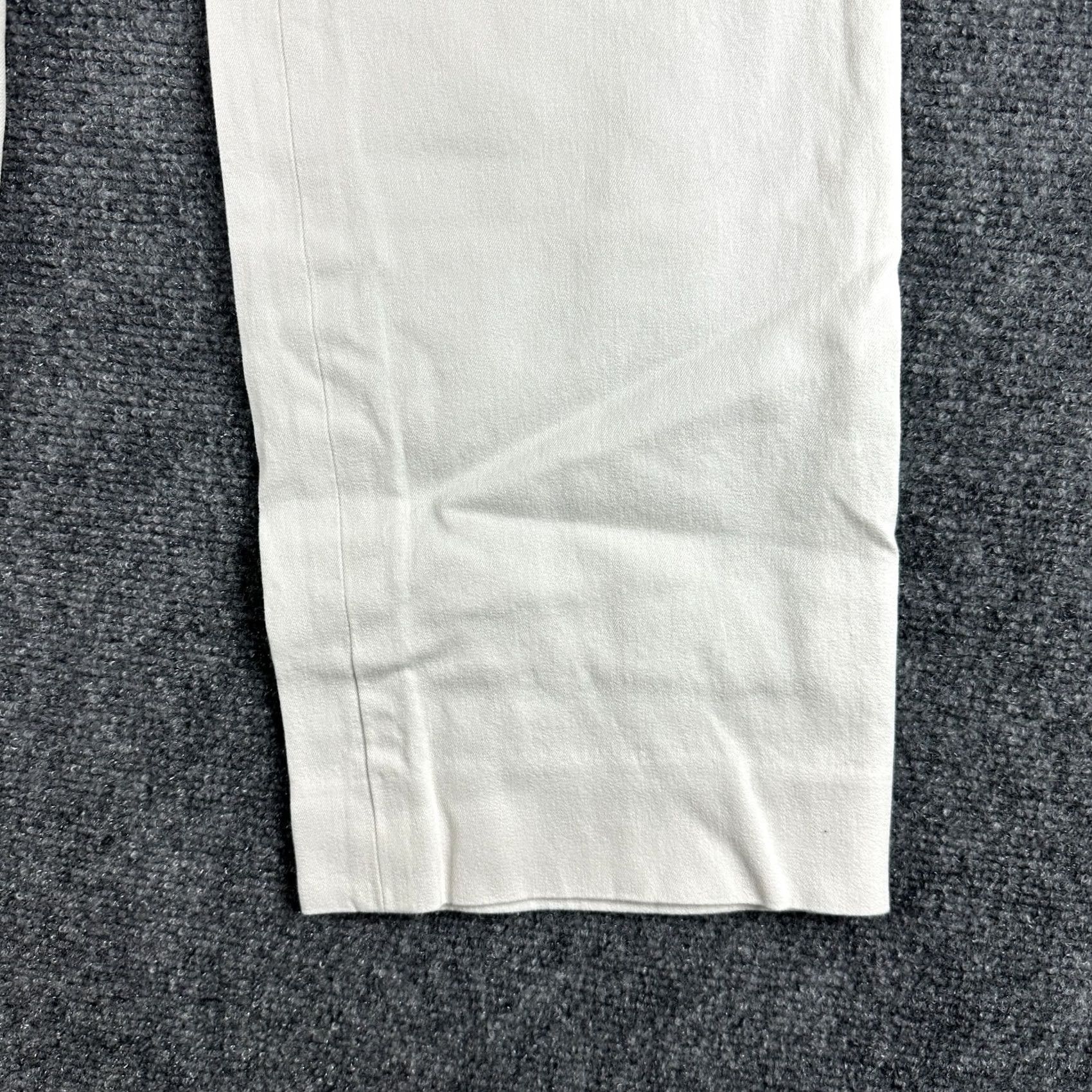 Ralph Lauren Lauren Ralph Lauren Womens Pants White Cotton Stretch Straight Leg Pockets Size 10 Size 32" / US 10 / IT 46 - 2 Thumbnail