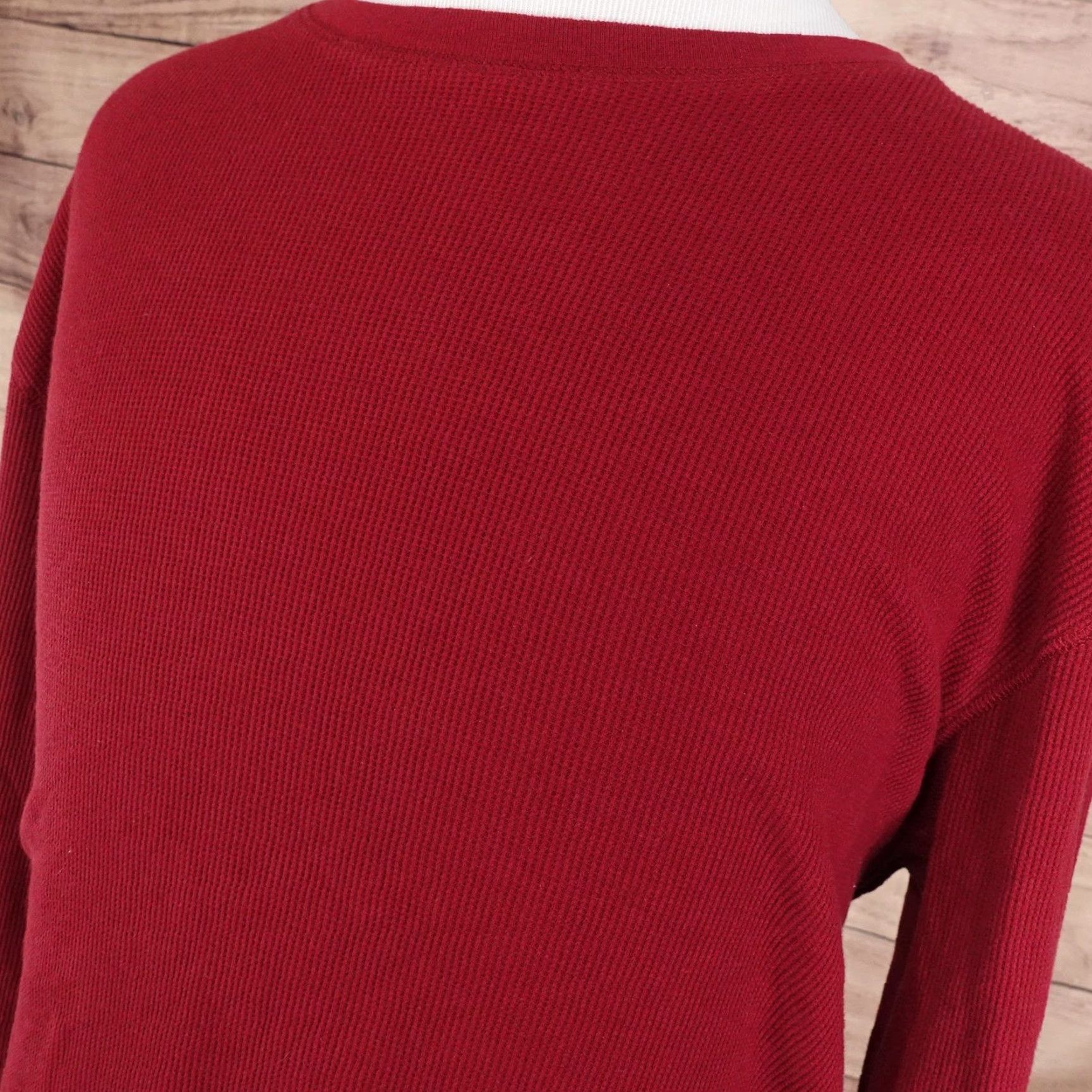 Vintage RedHead Shirt Mens XL Red Thermal Waffle Knit Long Sleeve Crewneck Casual Top Size US XL / EU 56 / 4 - 2 Thumbnail