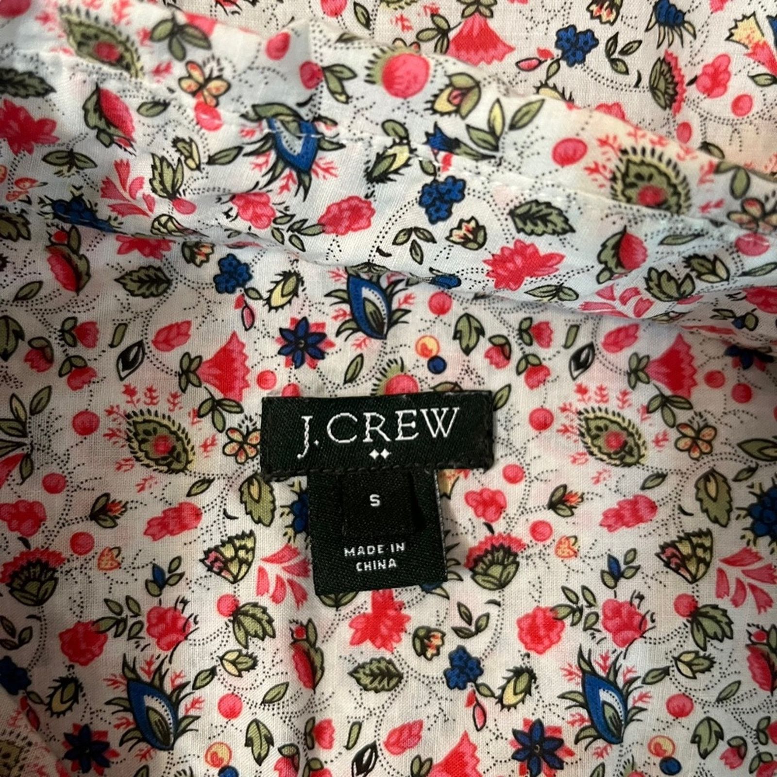 J.Crew J. Crew floral Oxford partial button up shirt Size S / US 4 / IT 40 - 5 Thumbnail