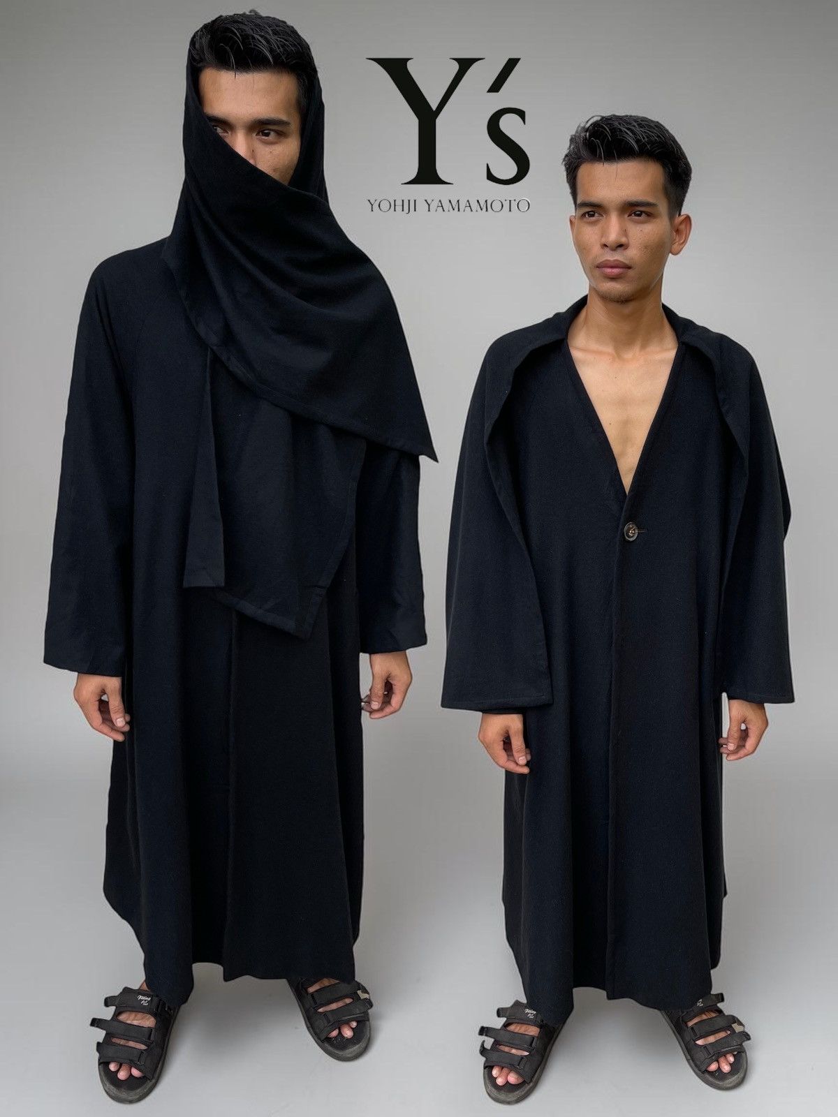 Yohji Yamamoto 🔥A/W 1997 YOHJI YAMAMOTO SINGLE-BUTTON OVERCOAT/JACKET Size US L / EU 52-54 / 3 - 1 Thumbnail