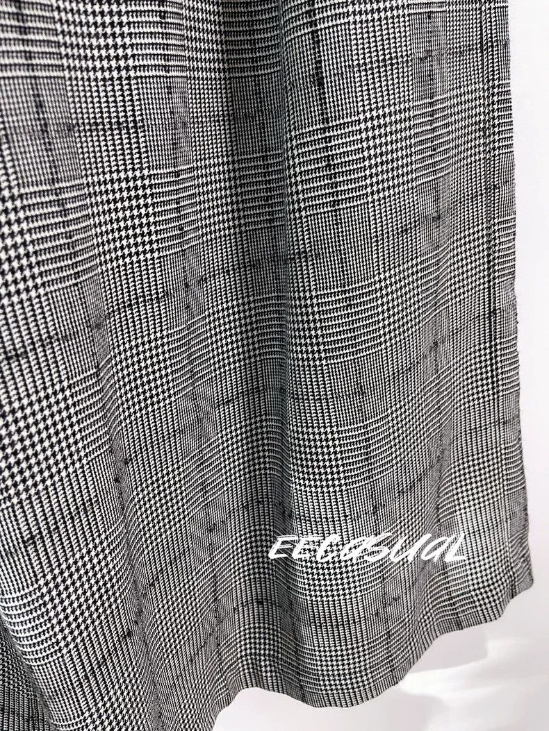 Comme des Garcons Comme des Garcons size M Black and white wool wide-leg pan Size 23" - 6 Thumbnail