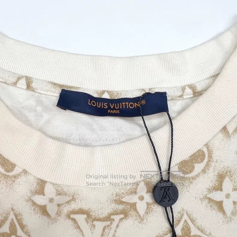 Louis Vuitton Louis Vuitton Beige presbyopic full print short sleeve T-s Size US XL / EU 56 / 4 - 3 Thumbnail