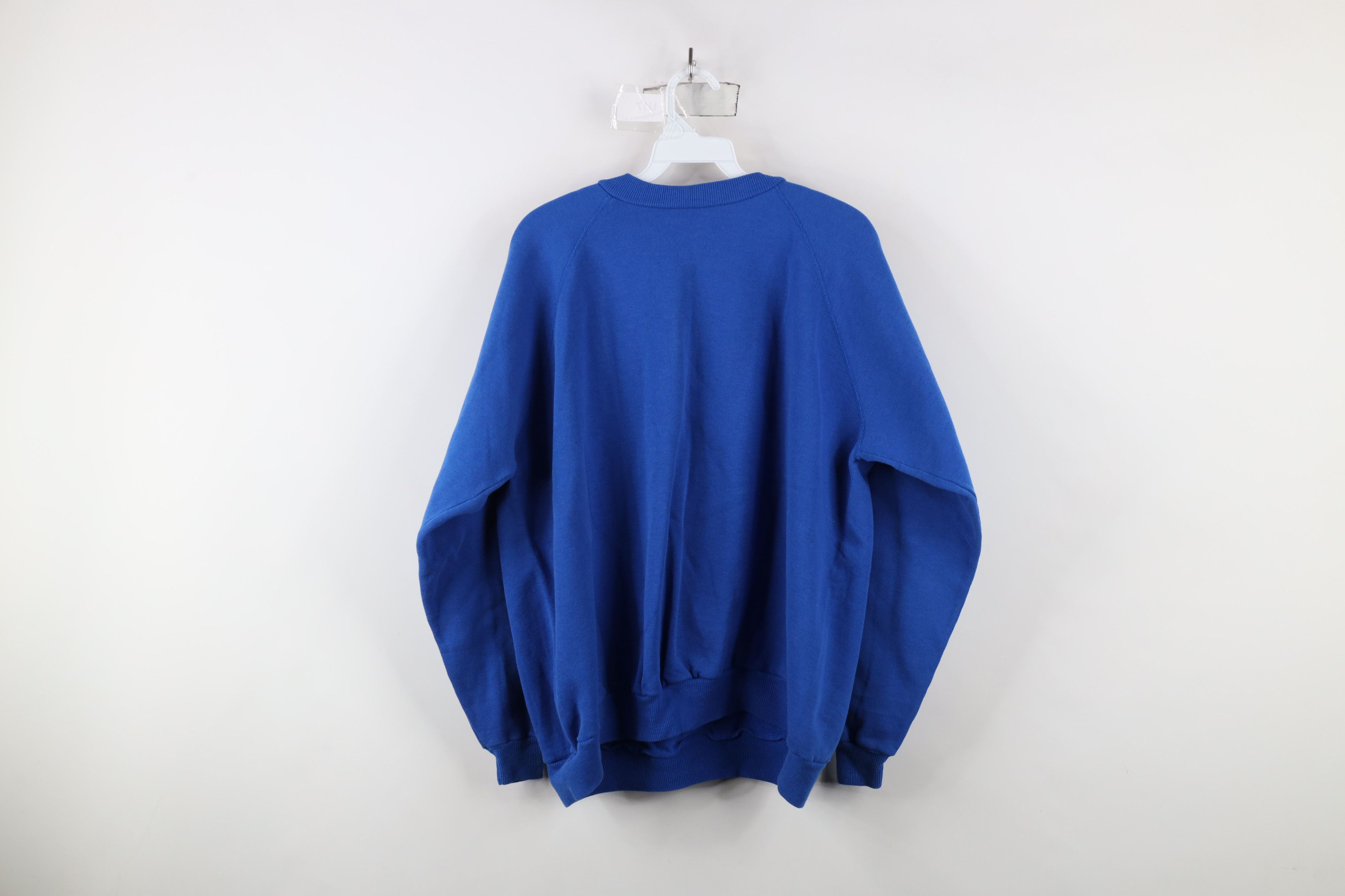 Hanes × Vintage Vintage 80s 90s Hanes Crewneck Sweatshirt Royal Blue USA Size XL / US 12-14 / IT 48-50 - 8 Thumbnail