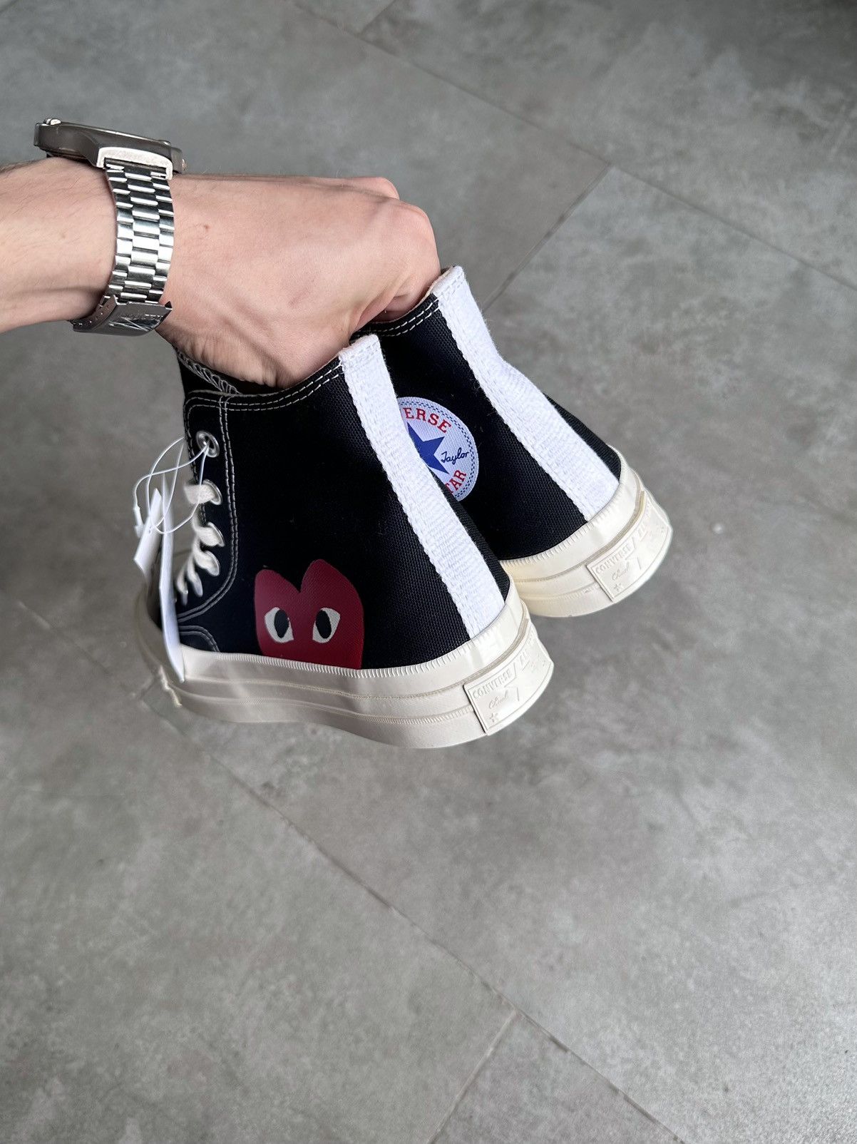 Comme des Garcons PLAY × Converse CDG PLAY x CONVERSE HI CHUCK TAILOR 70 Size US 7 / IT 37 - 11 Thumbnail
