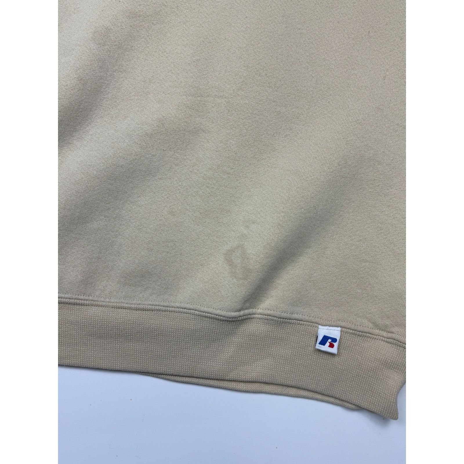 Vintage Russell Athletic Boxy Blank Crewneck Sweatshirt XXL Cream Size US XXL / EU 58 / 5 - 5 Thumbnail