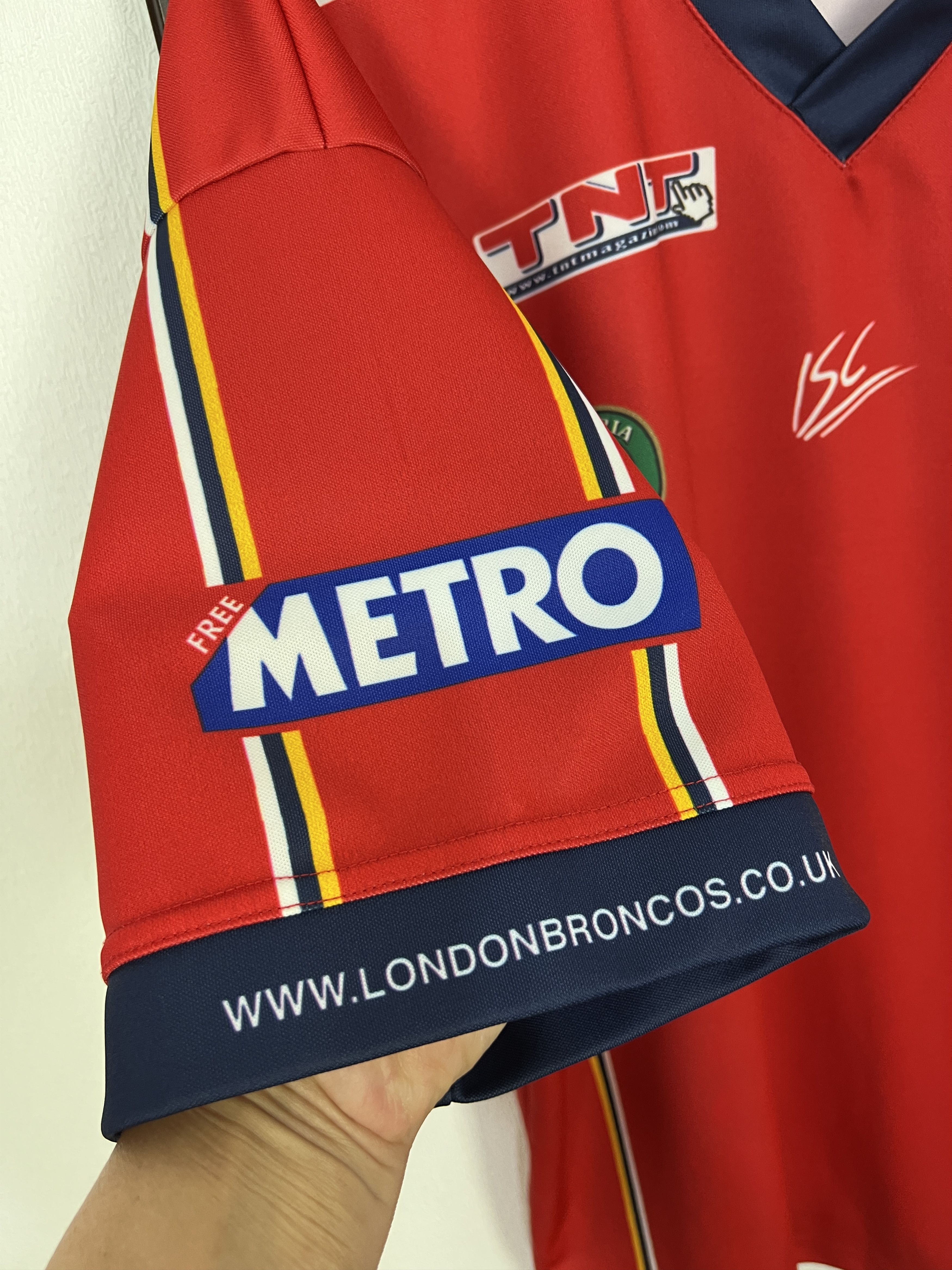Vintage Vintage 2000's London Broncos ISC Rugby Union Jersey Mens Size US XXL / EU 58 / 5 - 5 Thumbnail