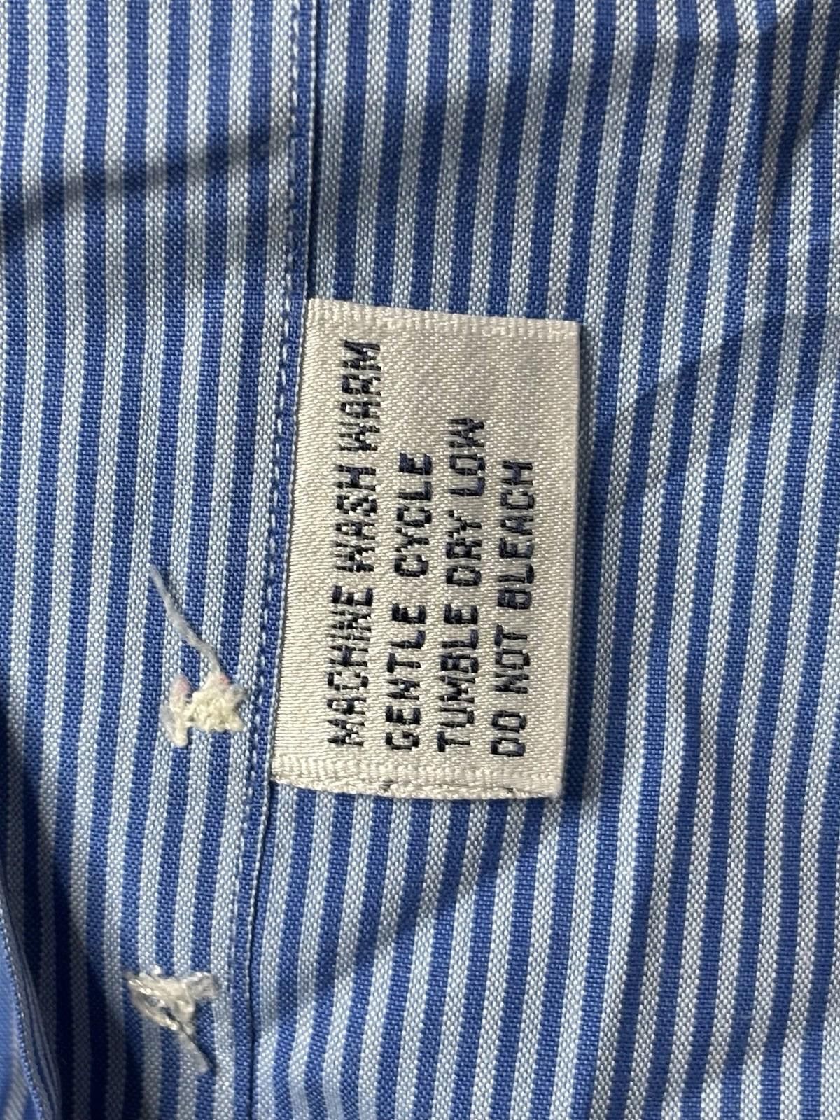 Faconnable Faconnable Shirt Men's 5/ 16.5L Striped Blue USA Made Size US XXL / EU 58 / 5 - 11 Thumbnail