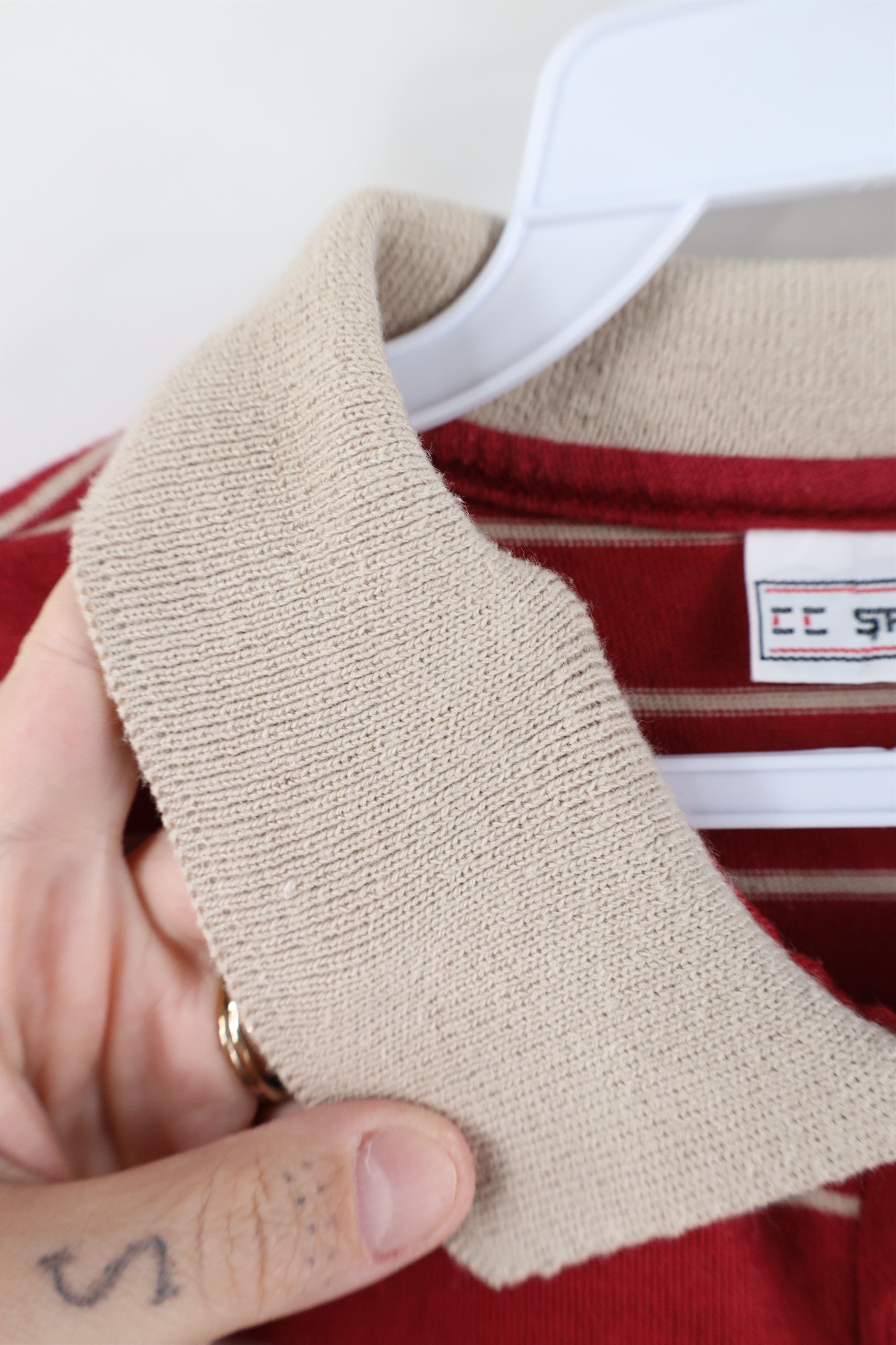 Vintage Vintage 70s Streetwear Block Knit Collared Golf Polo Shirt Size US XL / EU 56 / 4 - 6 Thumbnail