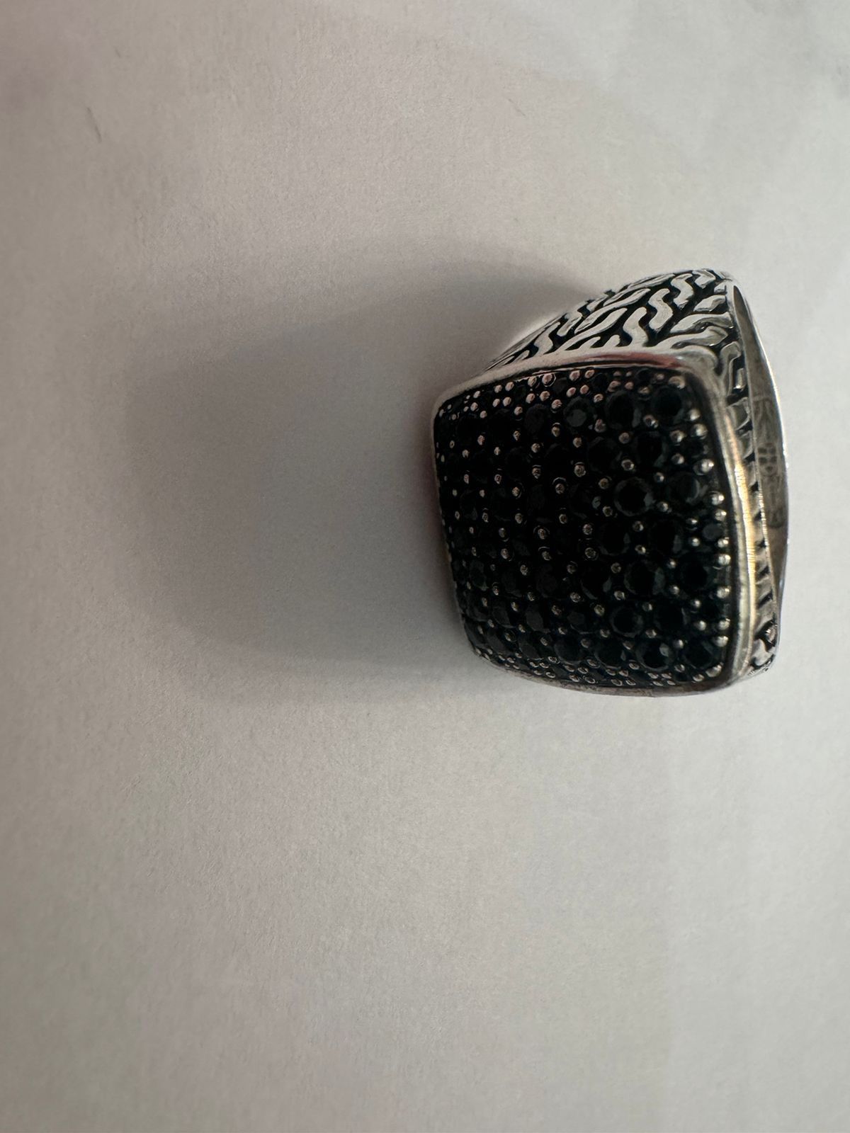 John Hardy John Hardy chain signet ring with black sapphire Size ONE SIZE - 6 Thumbnail