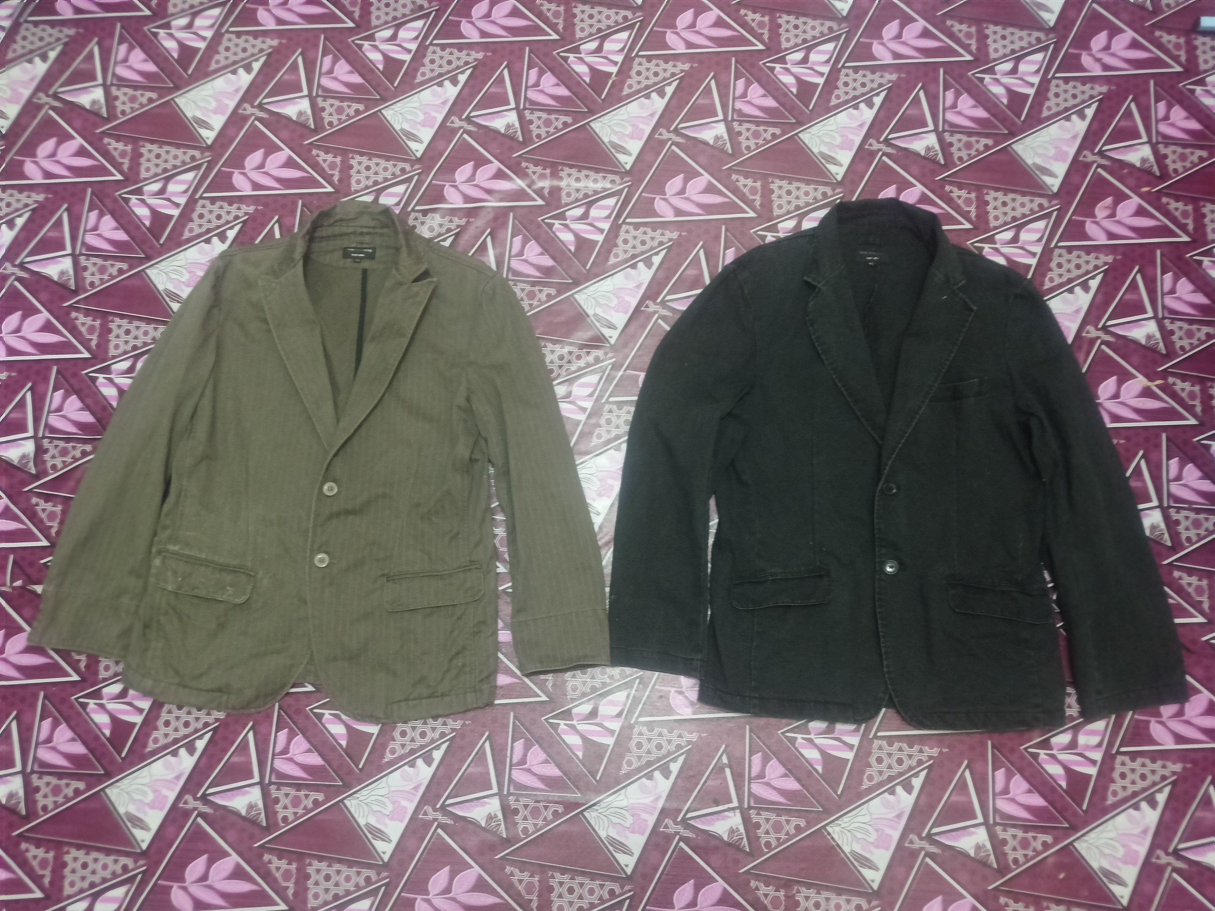 Japanese Brand Power To the people Coat distressed Stripe green & Black Size US M / EU 48-50 / 2 - 1 Thumbnail