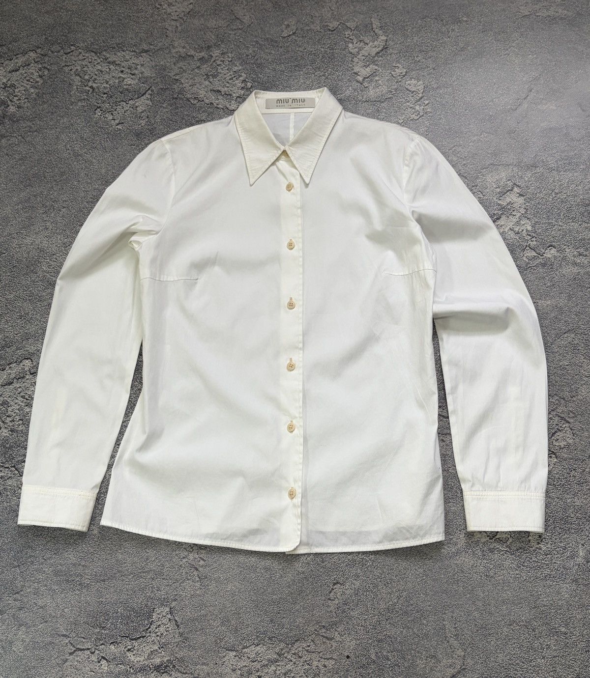 Miu Miu Miu Miu Archival White Button Up Shirt Italy Size 40 Size S / US 4 / IT 40 - 1 Thumbnail