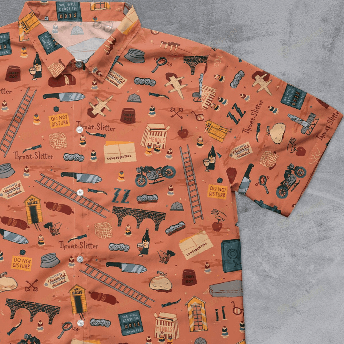 Designer × The Unbranded Brand Grand Budapest Hotel Pattern Button Down Shirt Size US S / EU 44-46 / 1 - 1 Thumbnail
