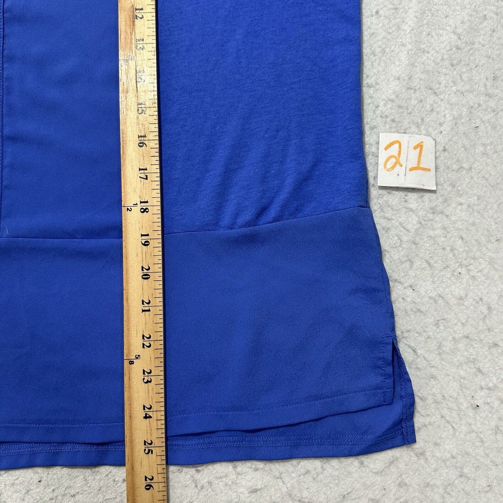 Chicos Chico's XL Blouse Roll Tab Long Sleeve Lightweight Blue Top Size XL / US 12-14 / IT 48-50 - 10 Thumbnail
