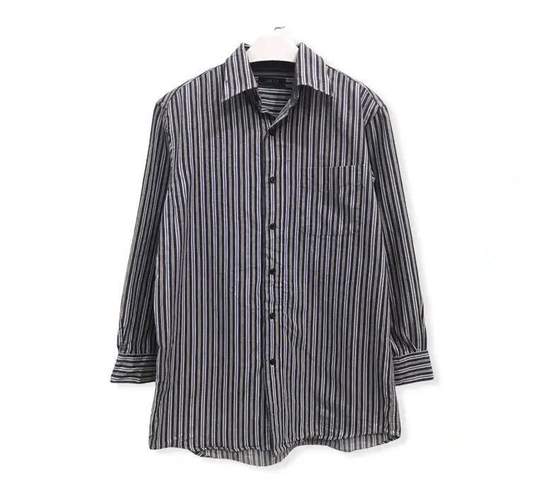 image of Live Up Stripe Design Flannel Shirt, Men's (Size Medium)
