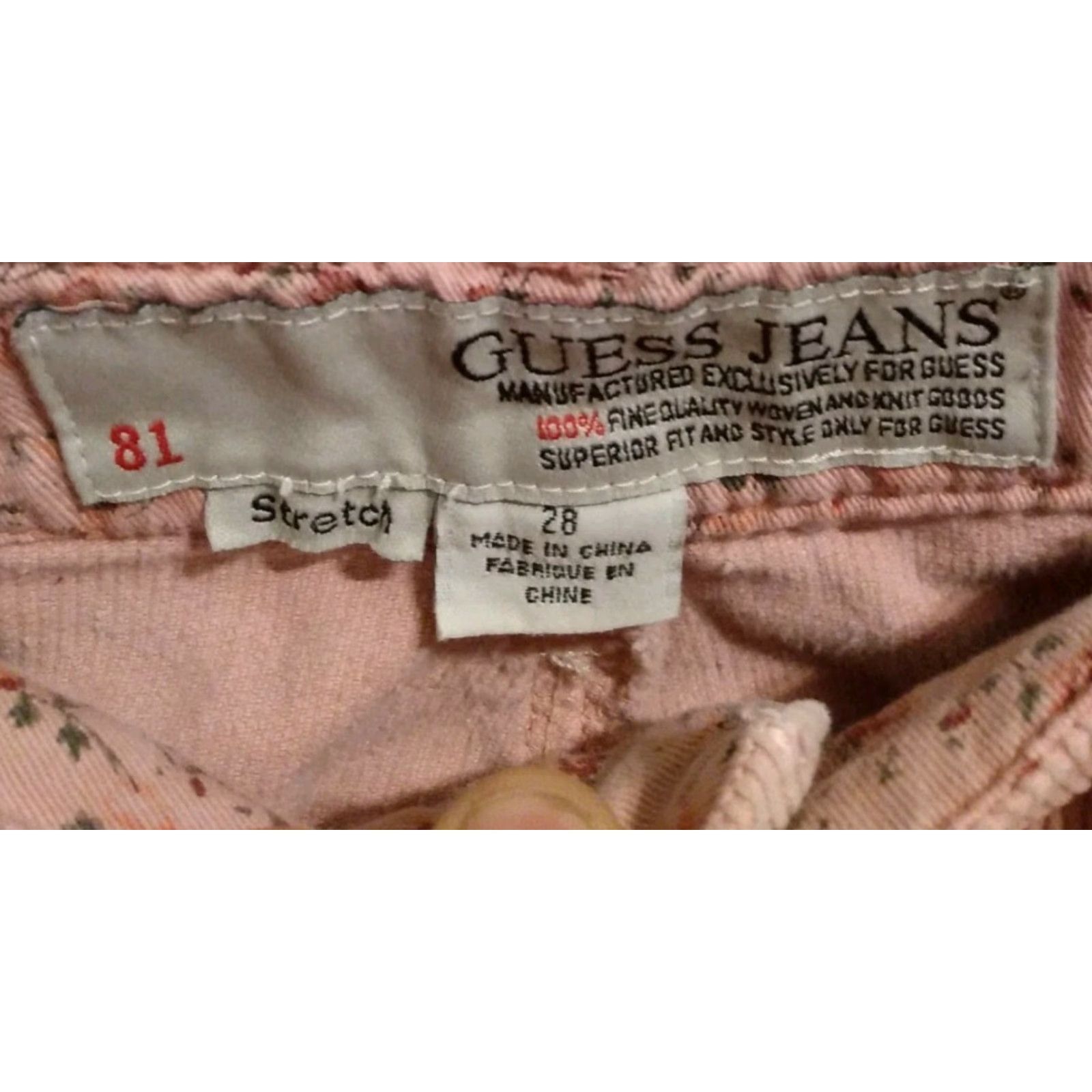 Guess VINTAGE GUESS JEANS PINK CORDUROY 28" X 32" EUC Boho 1980s Mens? Size 28" / US 6 / IT 42 - 5 Thumbnail
