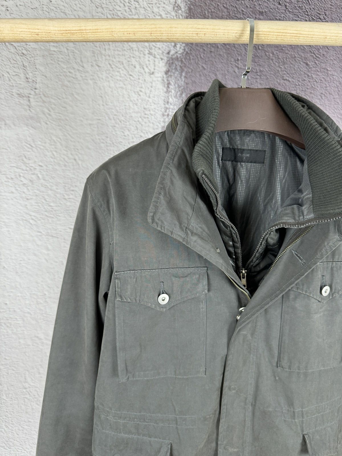 Japanese Brand 2 in 1 Plus One multipocket utility jacket with vest lining Size US XL / EU 56 / 4 - 4 Thumbnail