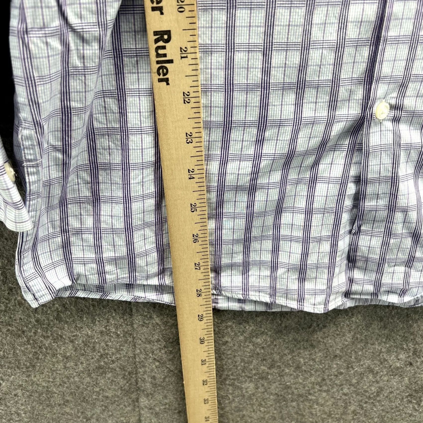 Hugo Boss VINTAGE Hugo Boss Shirt Men 15 32/33 Purple Blue Button-Down Plaid Check Sharp Fit Size US M / EU 48-50 / 2 - 6 Thumbnail